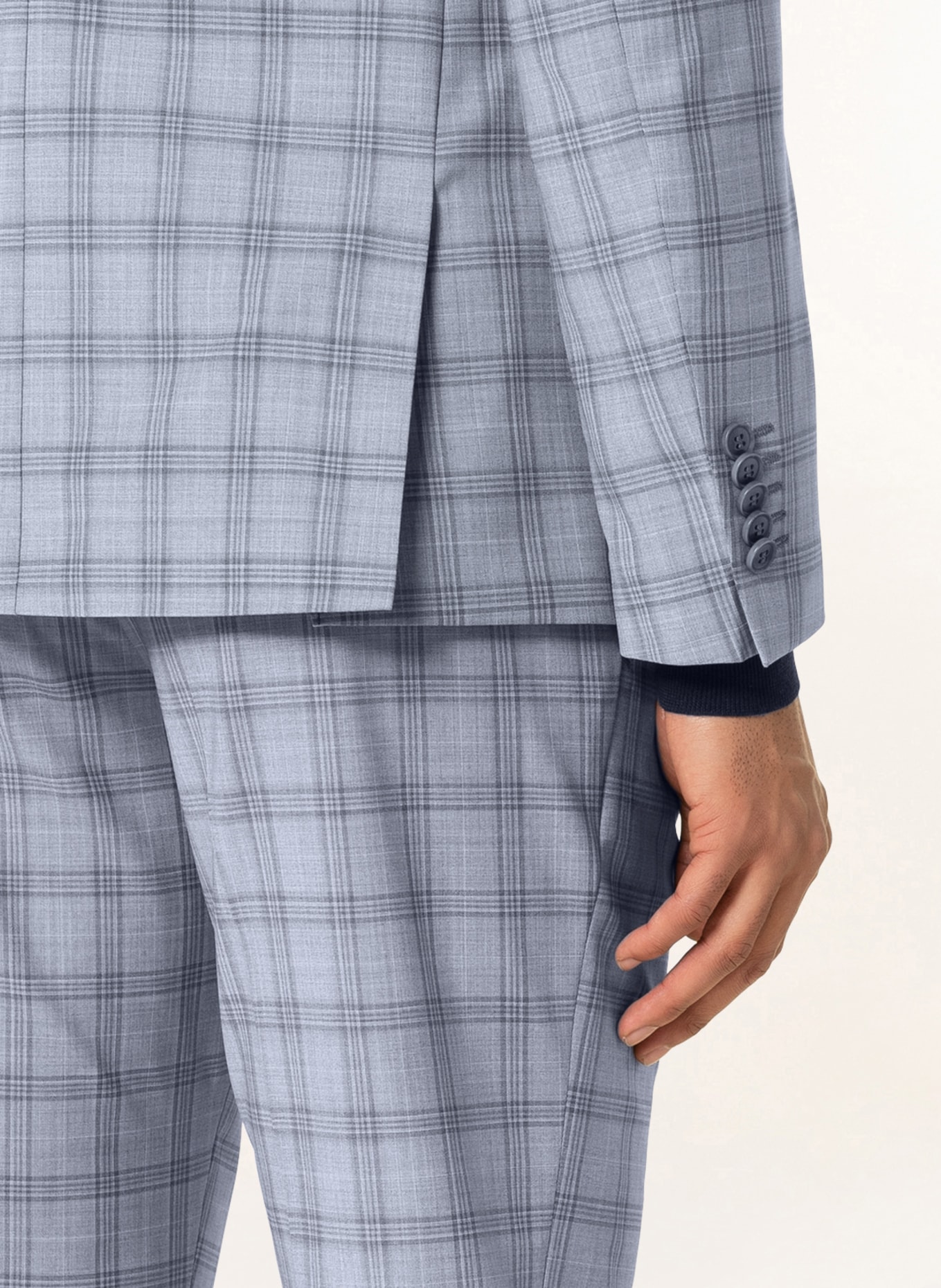 DRYKORN Oblekové sako IRVING Extra Slim Fit: TMAVĚ MODRÁ / MODRÁ