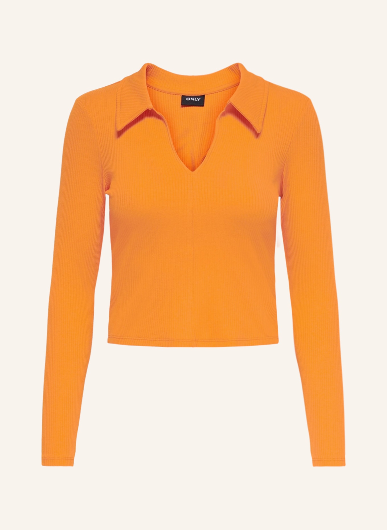 ONLY Jersey polo shirt, Color: ORANGE (Image 1)