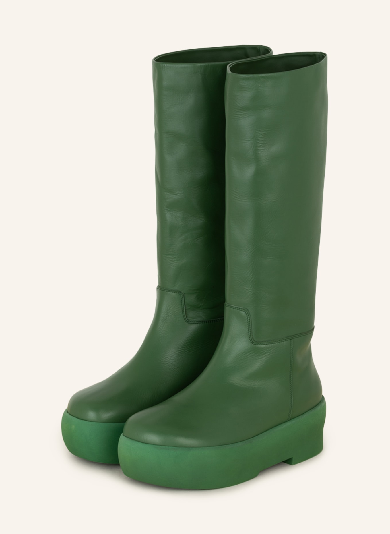 GIA BORGHINI Platform boots GIA 16: GREEN