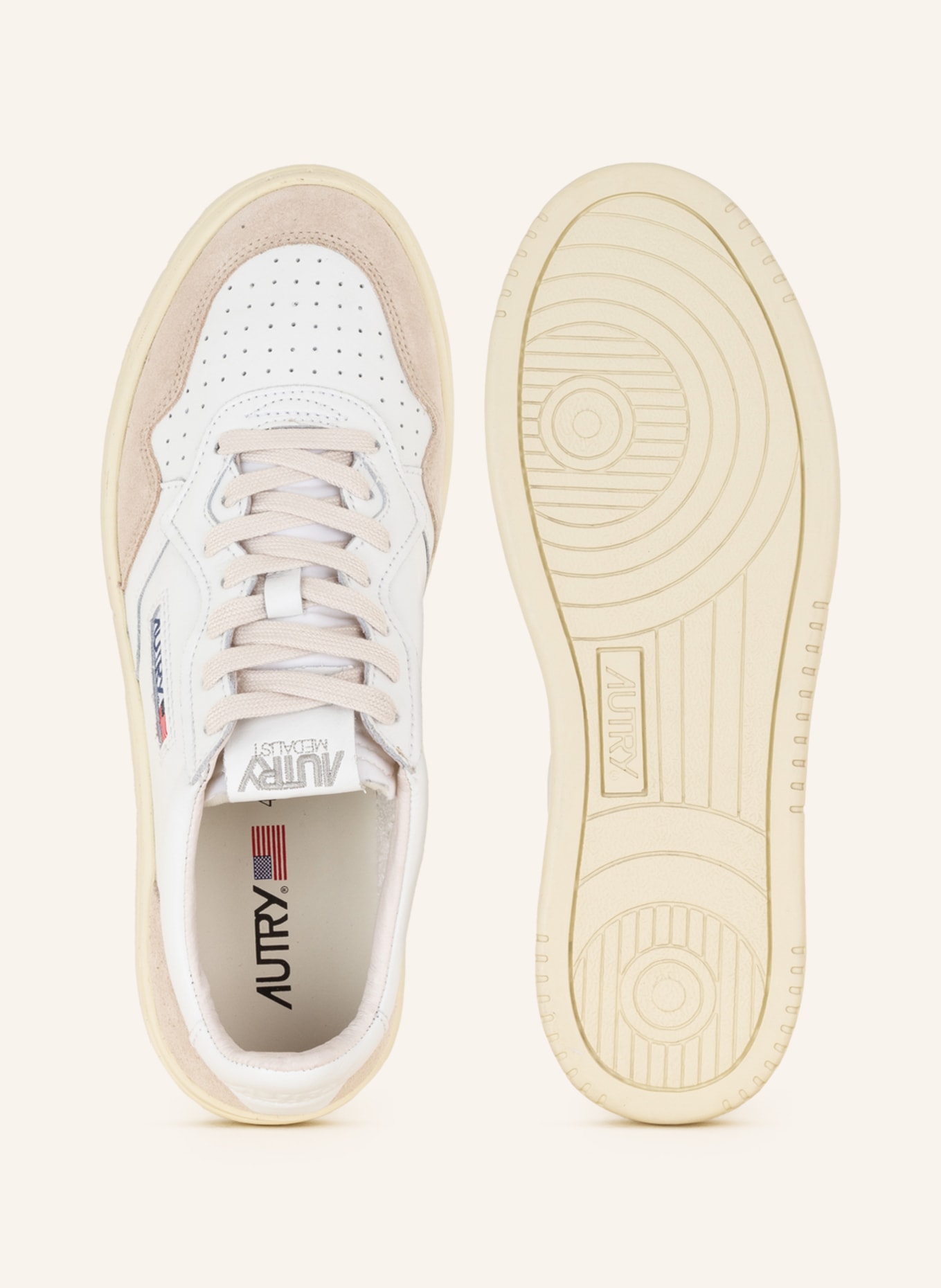 AUTRY Sneakers MEDALIST LOW, Color: WHITE/ BEIGE (Image 5)