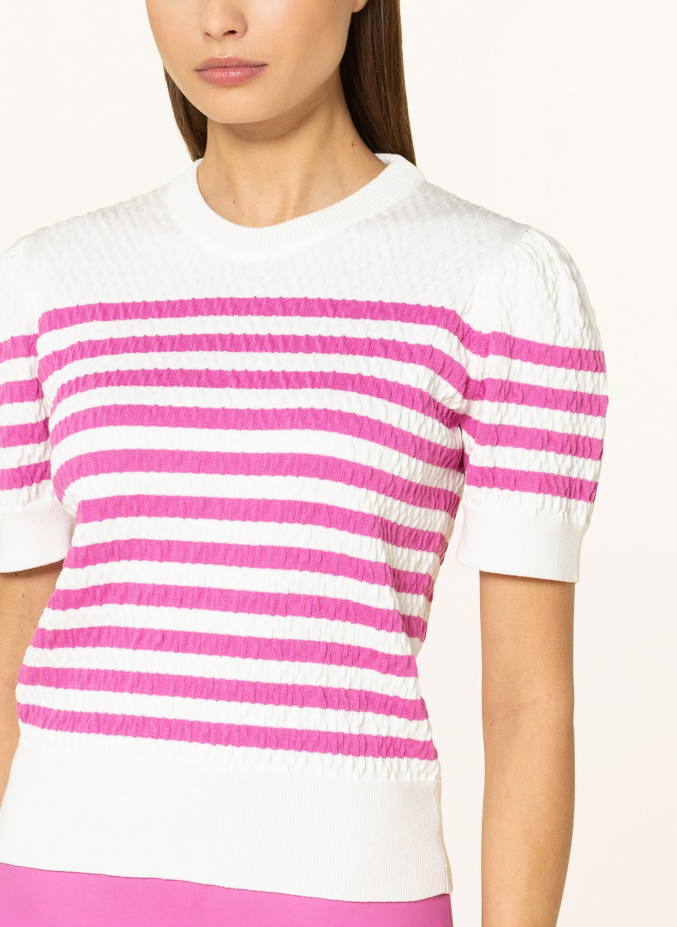 RIANI Knit shirt, Color: WHITE/ PINK (Image 4)