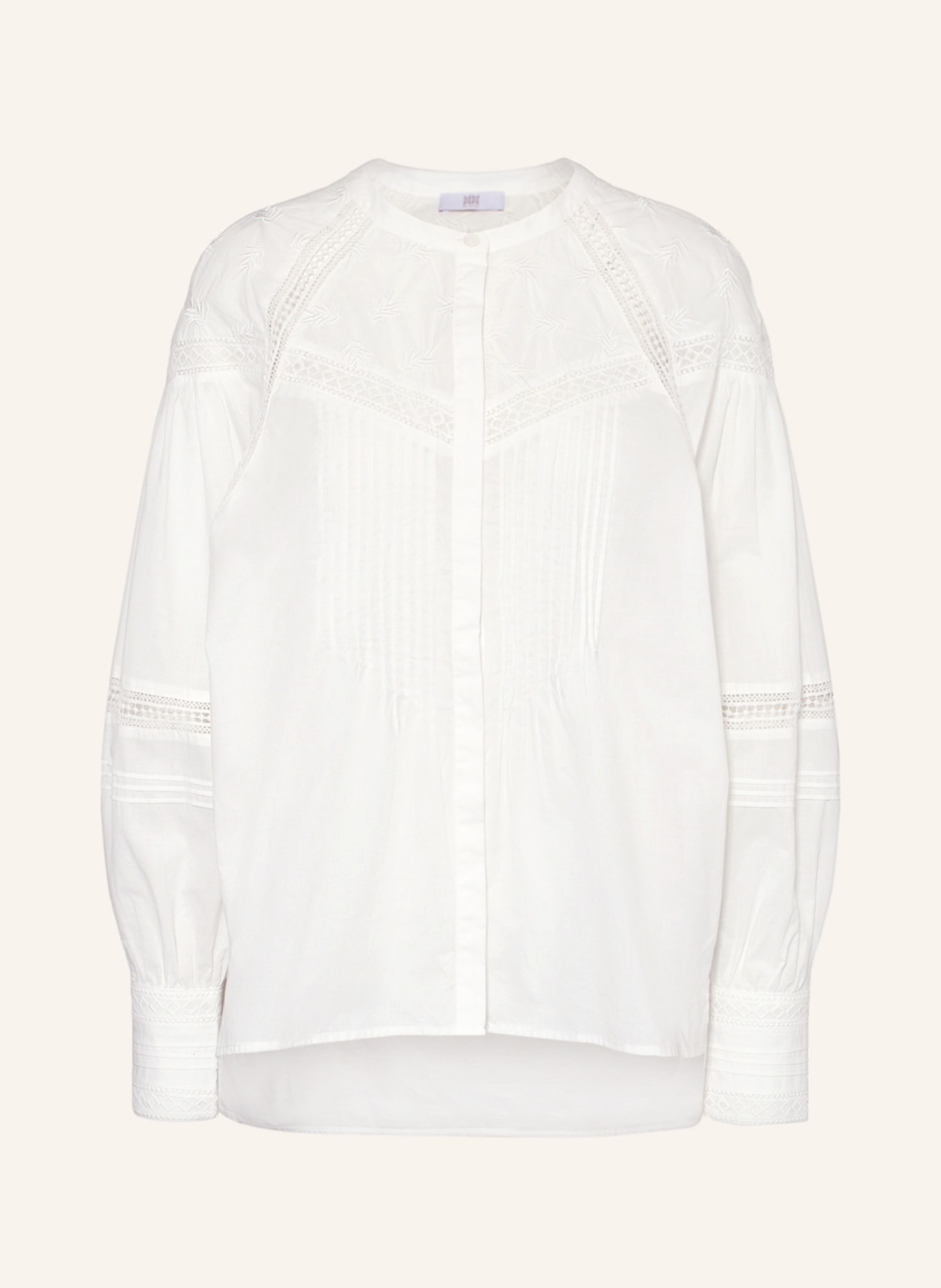 RIANI Shirt blouse with lace and embroidery, Color: CREAM (Image 1)