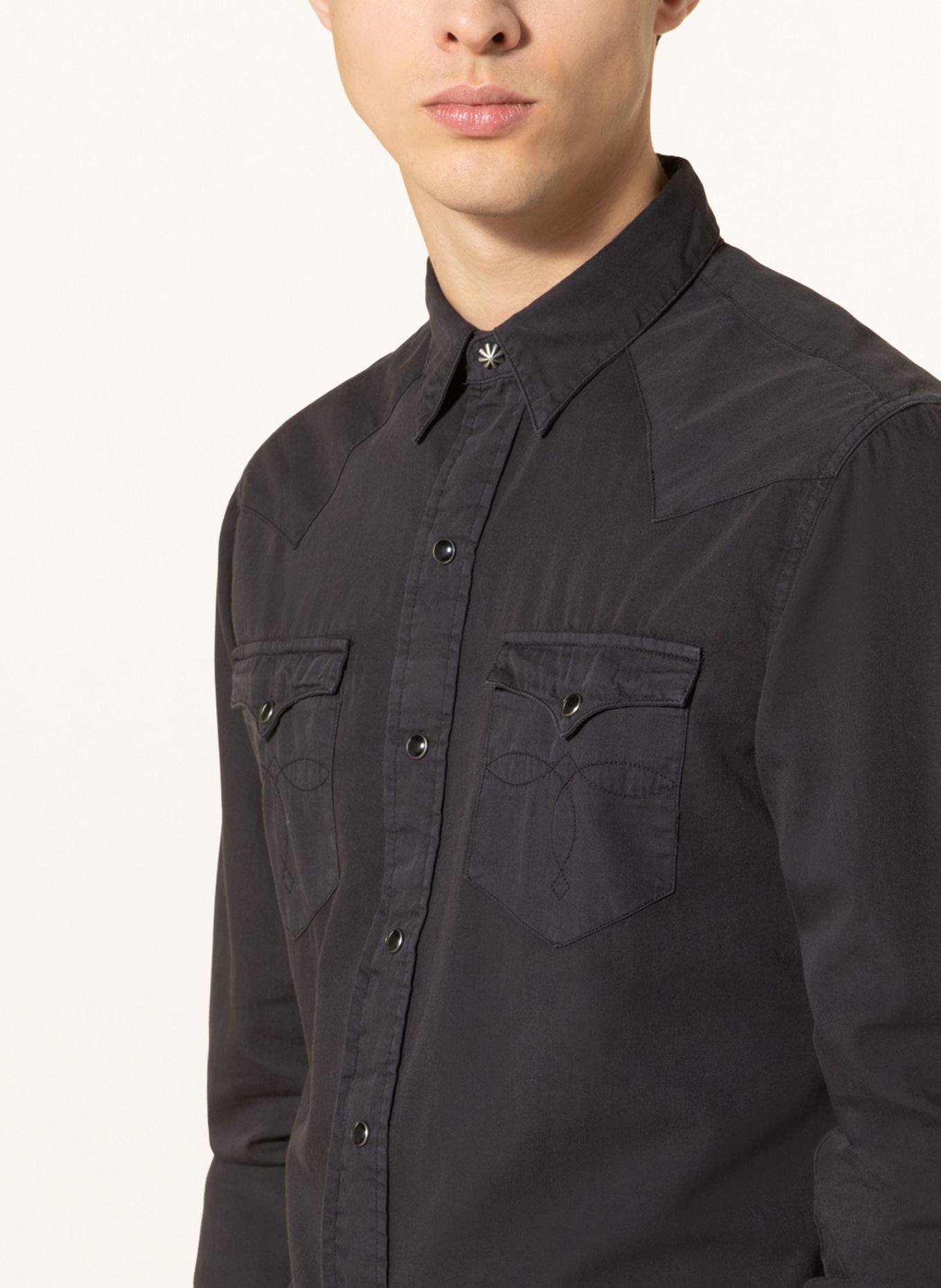 RRL Shirt regular fit, Color: BLACK (Image 4)