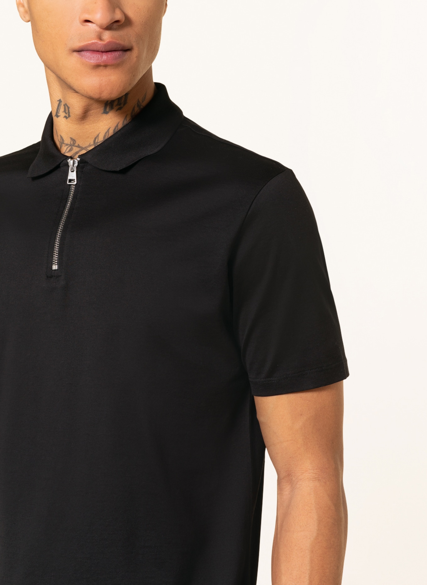 HUGO Jersey-Poloshirt DOZELOT Regular Fit , Farbe: SCHWARZ (Bild 4)
