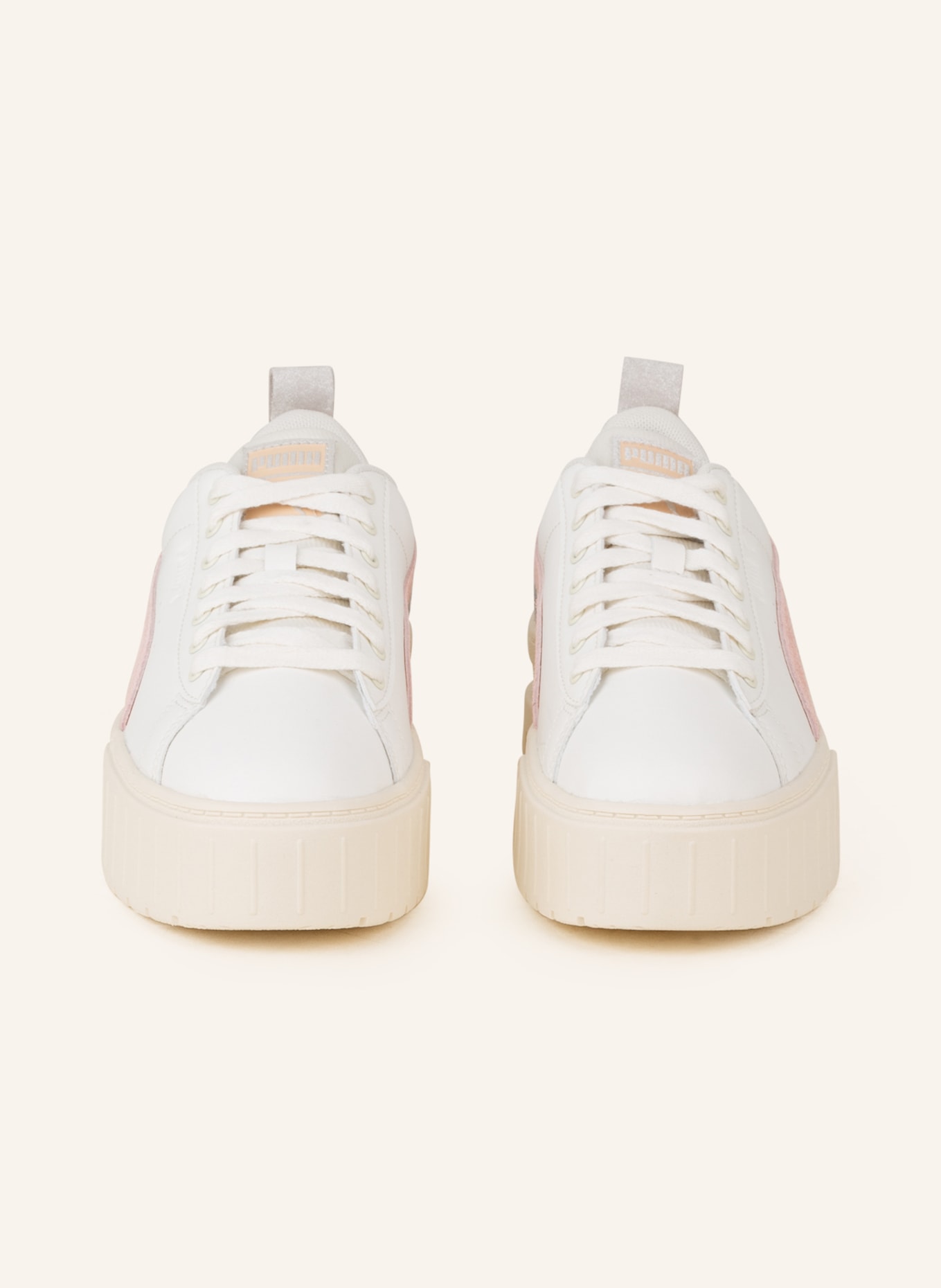 Puma womens suede platform trace animal trainers whisper white discount
