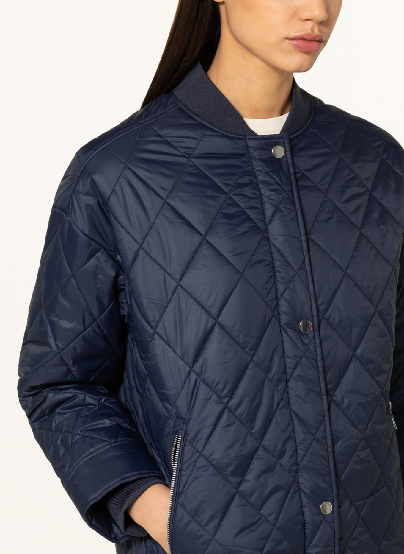 darling harbour Quilted coat , Color: NAVY (Image 4)