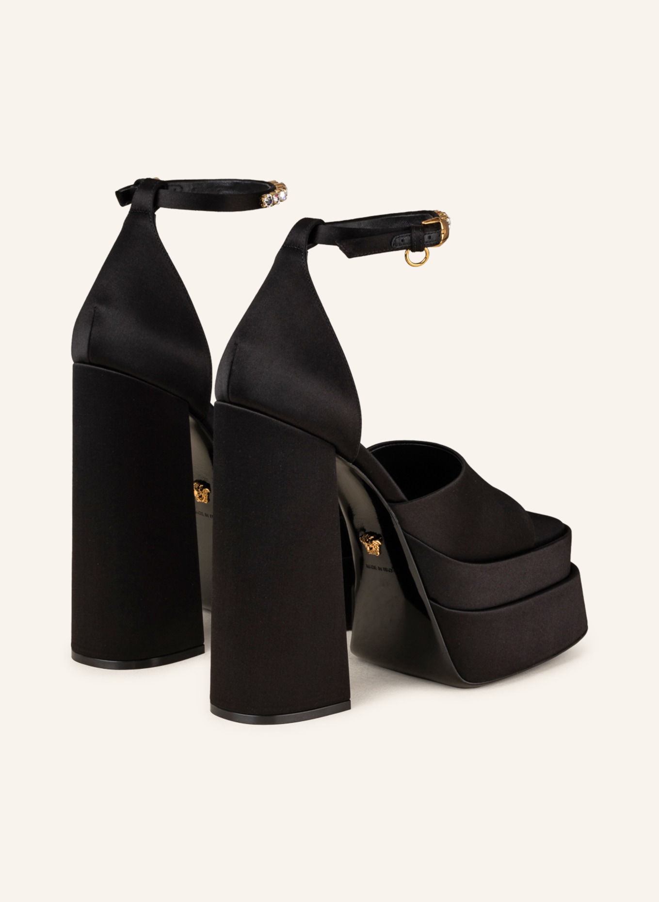 VERSACE Platform sandals AEVITAS with decorative gems , Color: BLACK (Image 2)