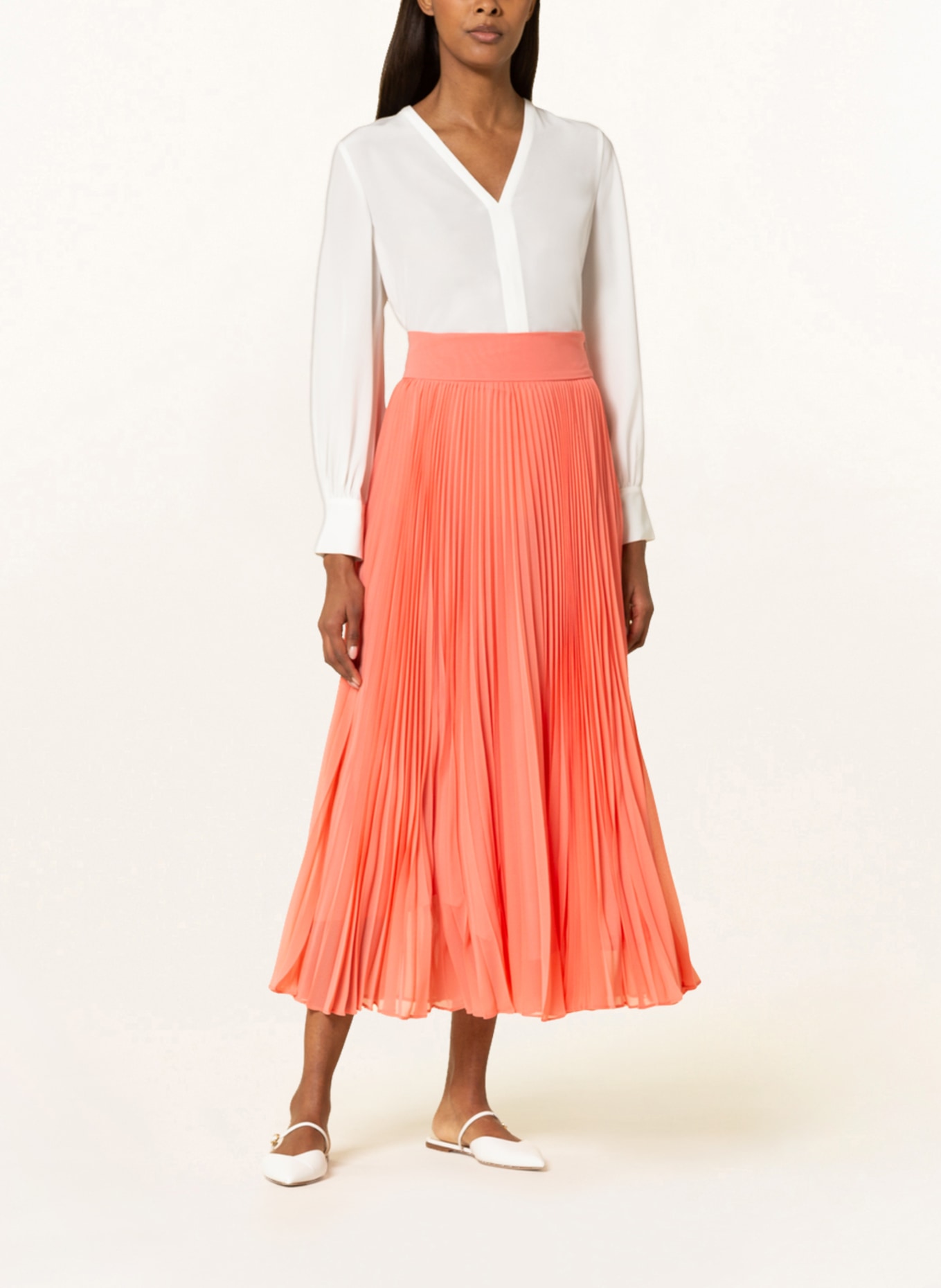 MaxMara STUDIO Pleated skirt ESPLOSO, Color: SALMON (Image 2)