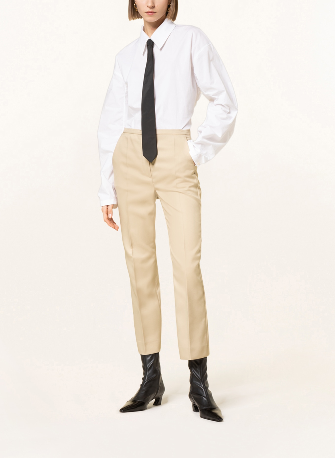 SPORTMAX 7/8 trousers REGNO, Color: BEIGE (Image 2)
