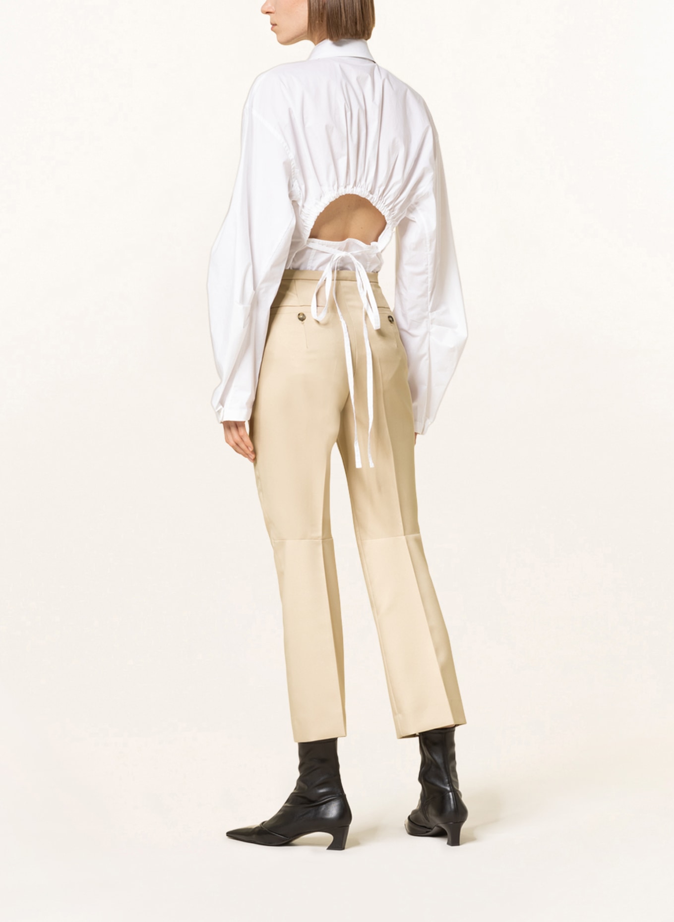 SPORTMAX 7/8 trousers REGNO, Color: BEIGE (Image 3)