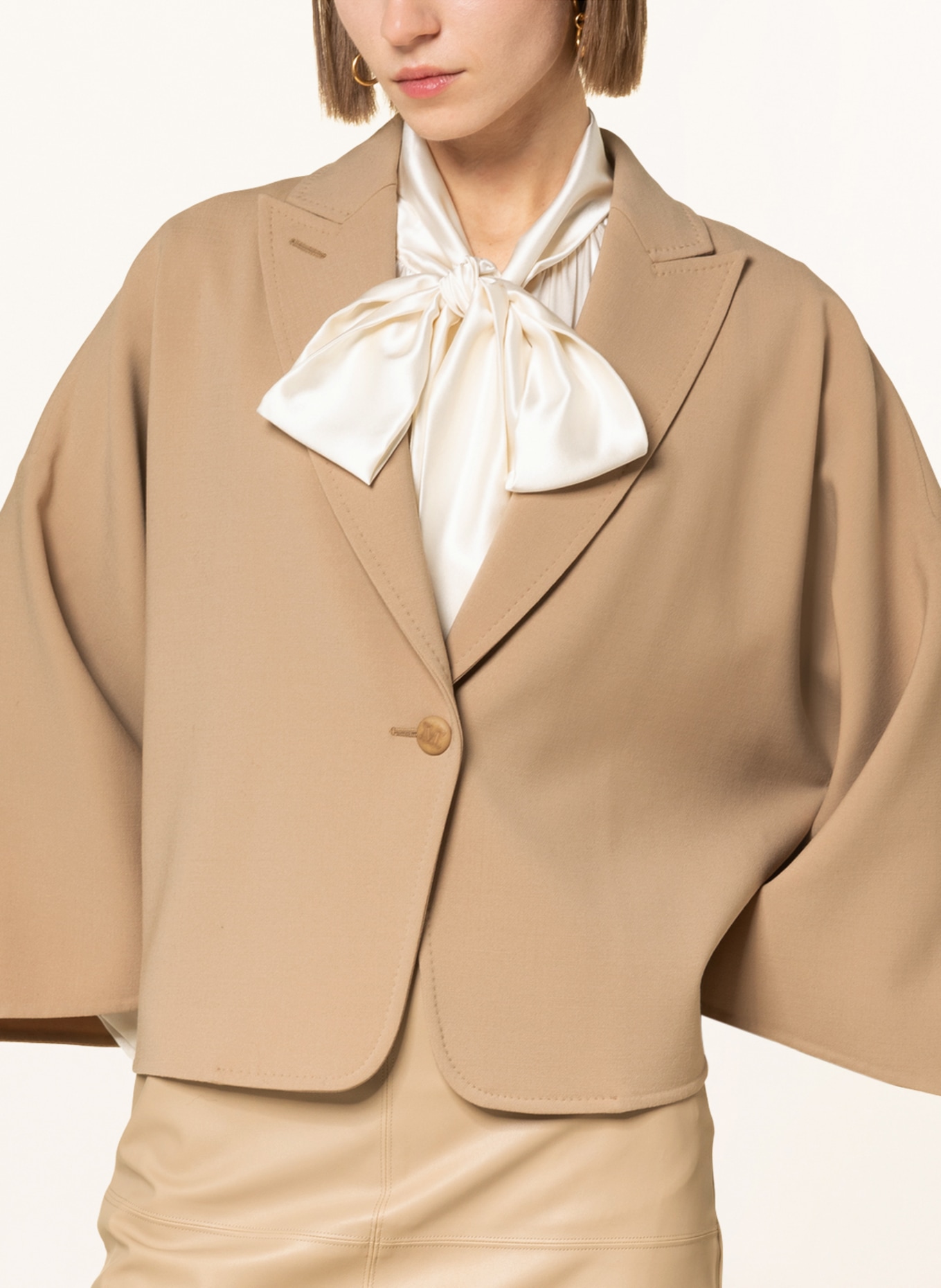 Max Mara Oversized blazer TORINO with 3/4 sleeve, Color: CAMEL (Image 4)