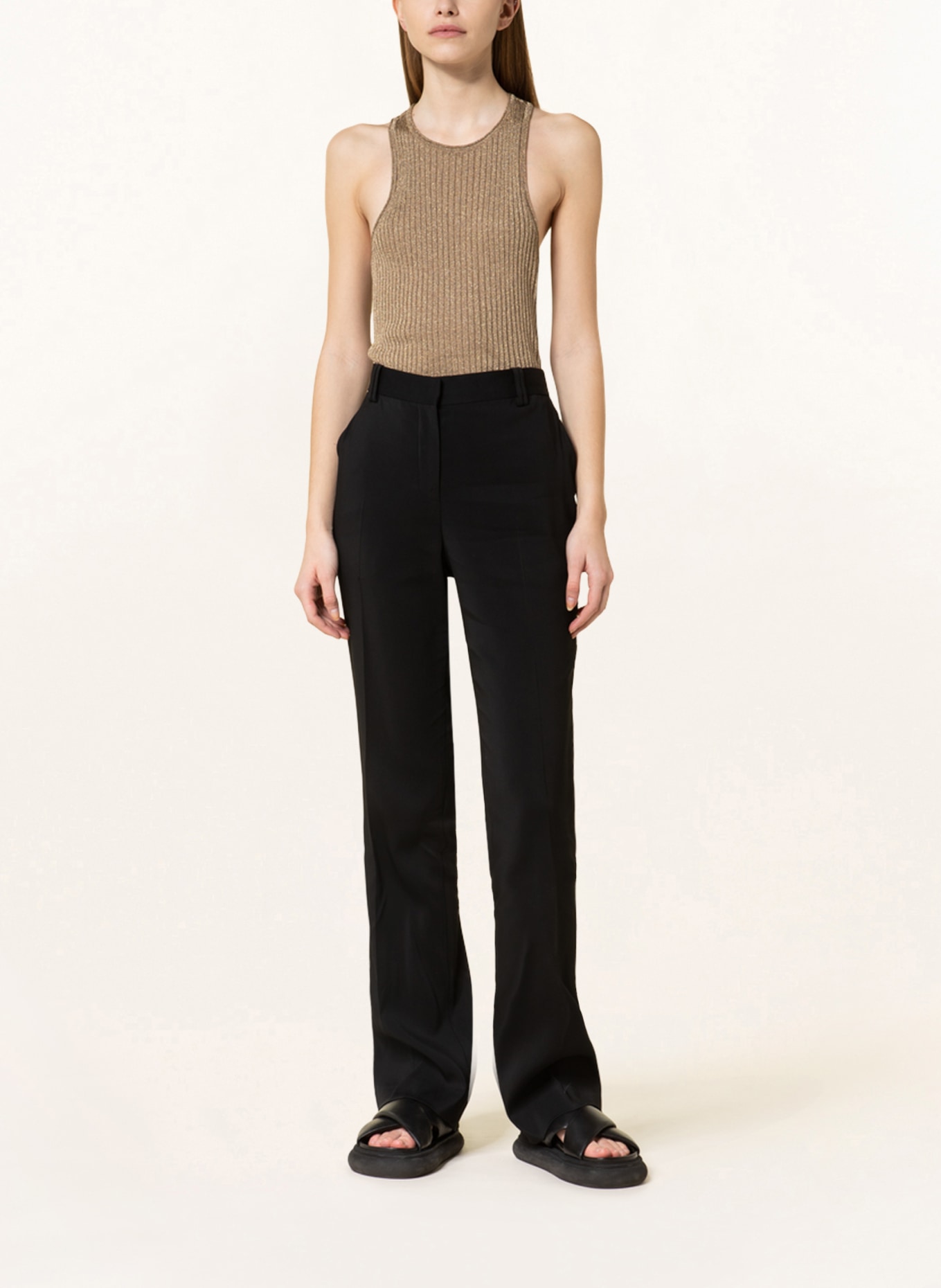 STELLA McCARTNEY Top with glitter thread, Color: GOLD (Image 2)