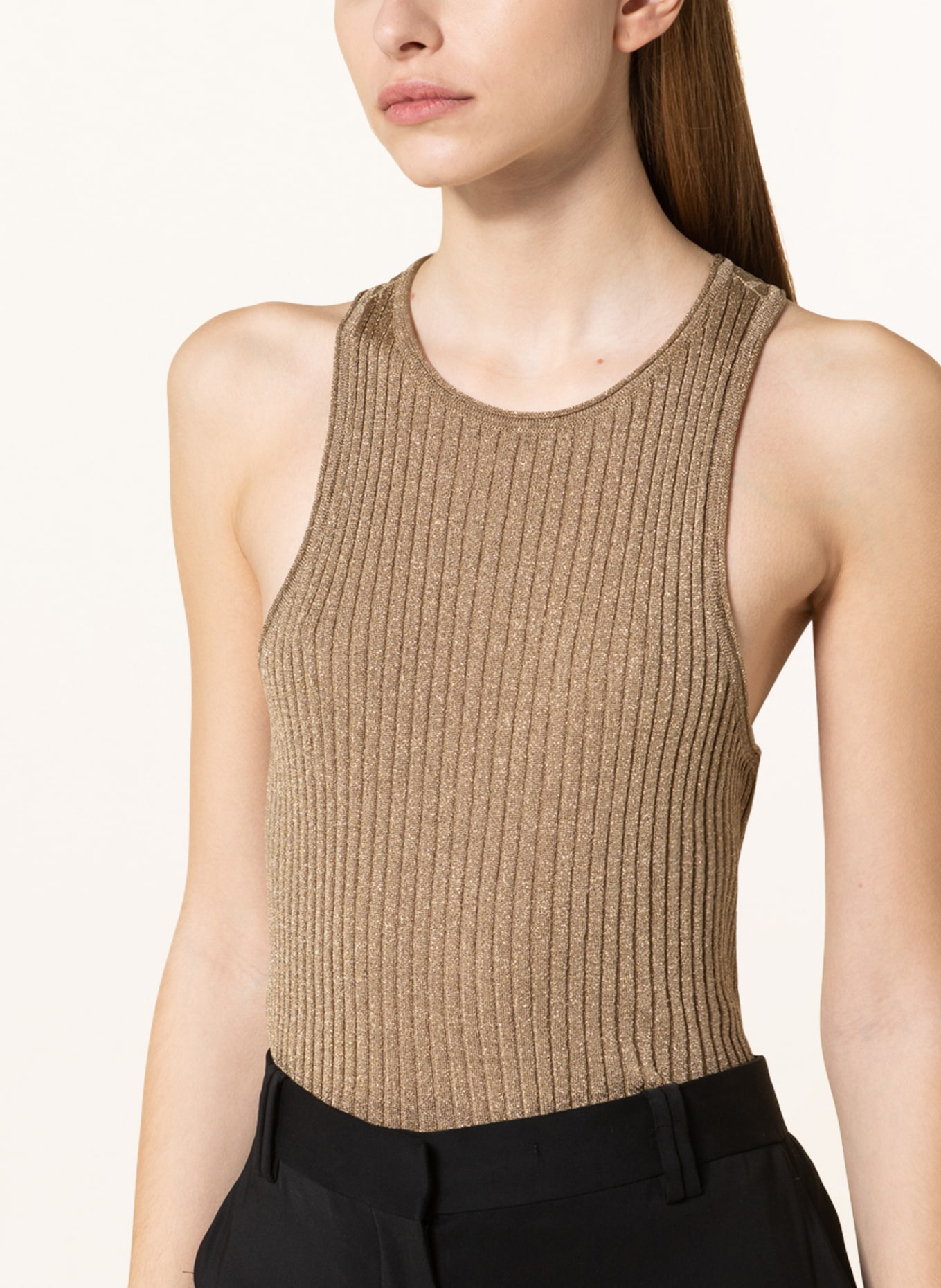 STELLA McCARTNEY Top with glitter thread, Color: GOLD (Image 4)