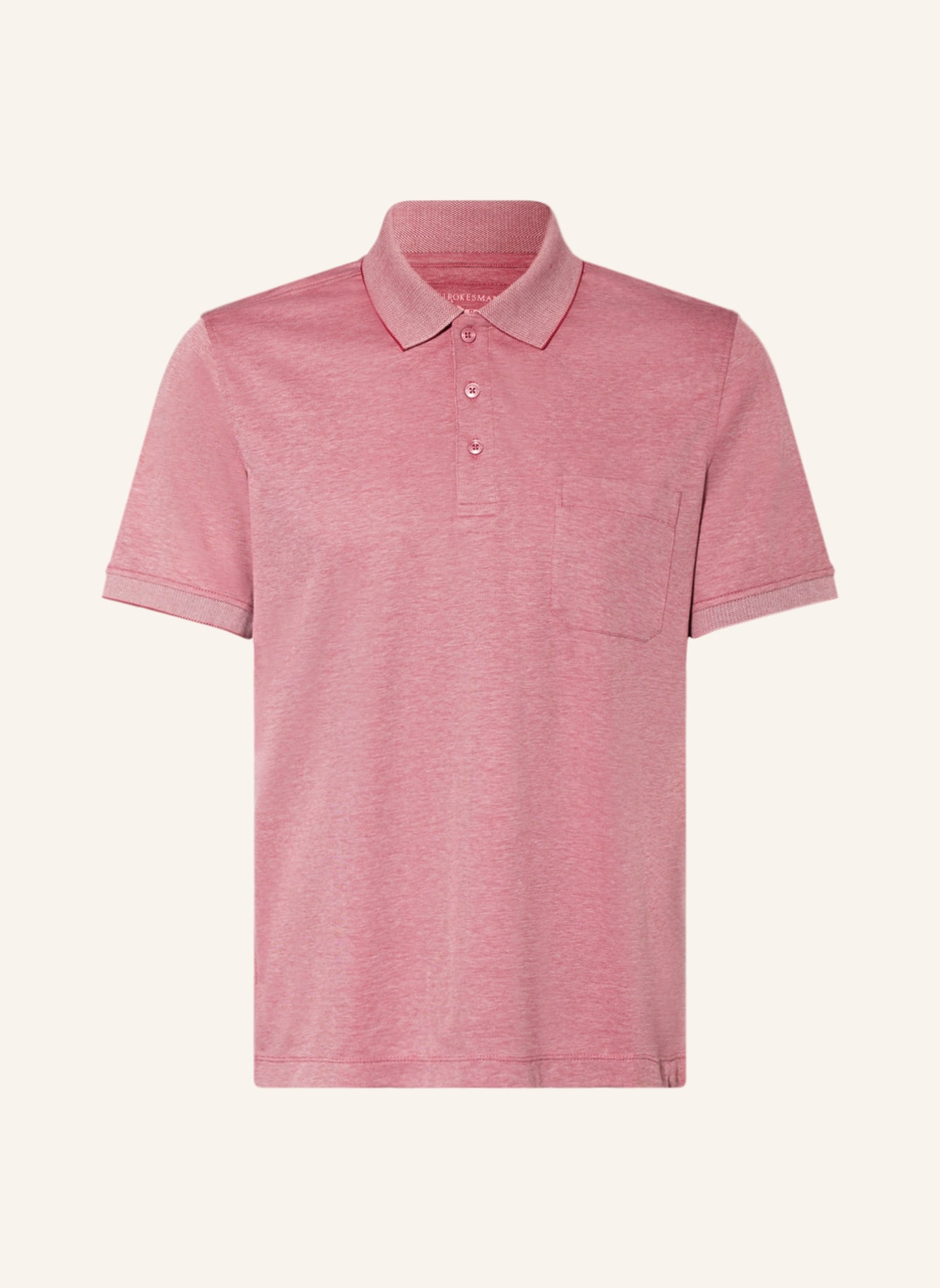 STROKESMAN'S Piqué polo shirt regular fit , Color: LIGHT RED (Image 1)