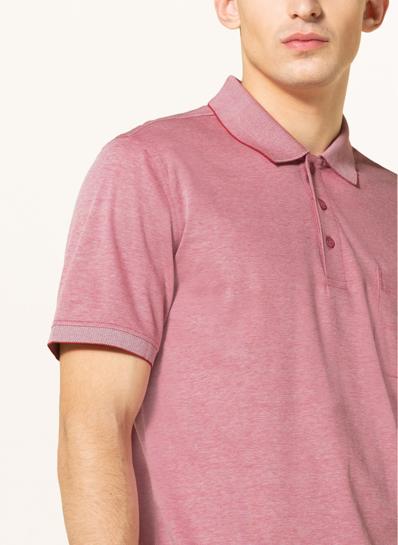 STROKESMAN'S Koszulka polo z piki regular fit , Kolor: JASNOCZERWONY (Obrazek 4)