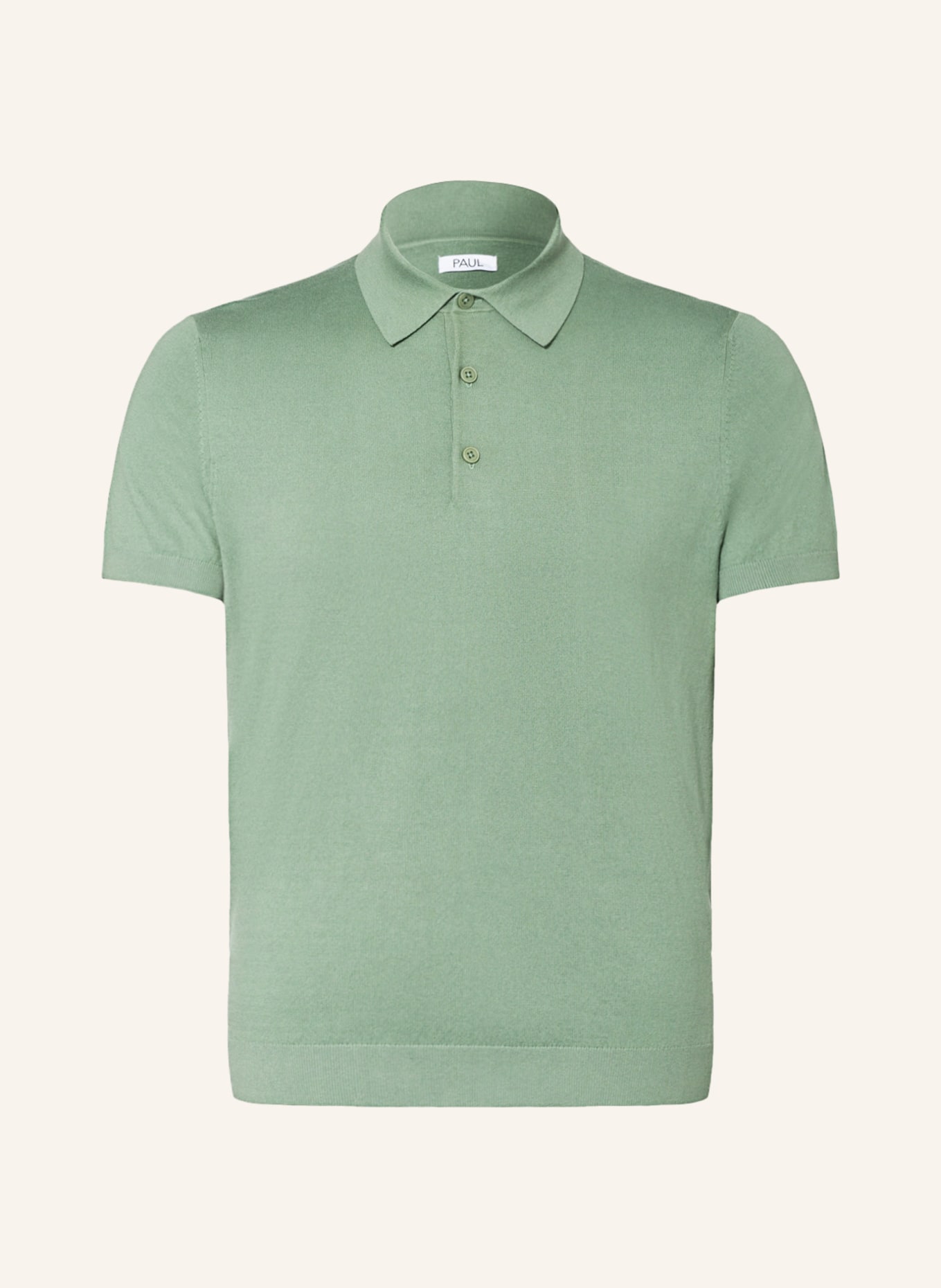 PAUL Knitted polo shirt , Color: OLIVE (Image 1)