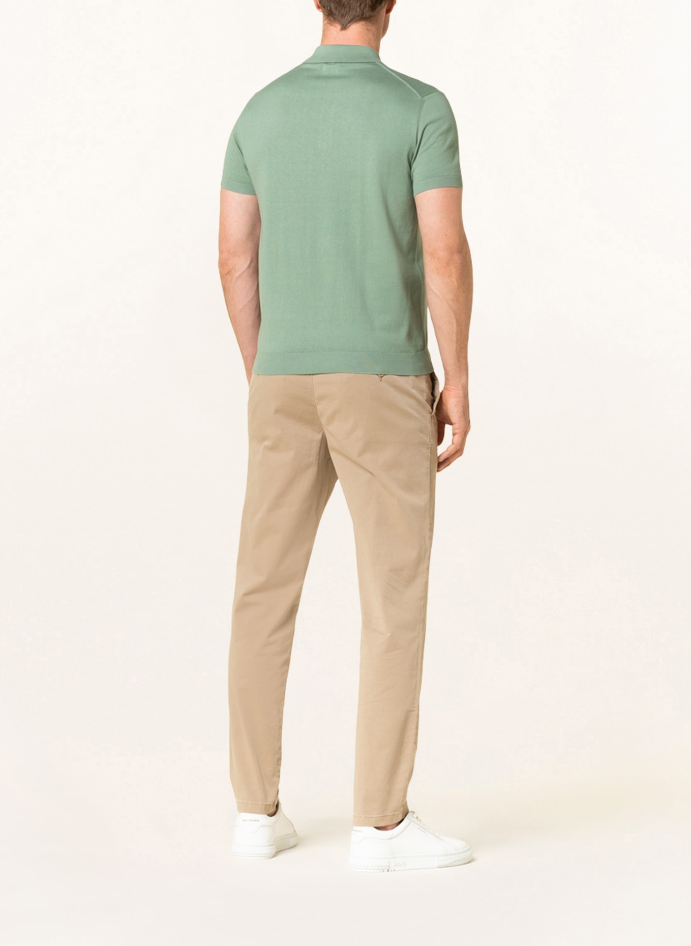 PAUL Knitted polo shirt , Color: OLIVE (Image 3)