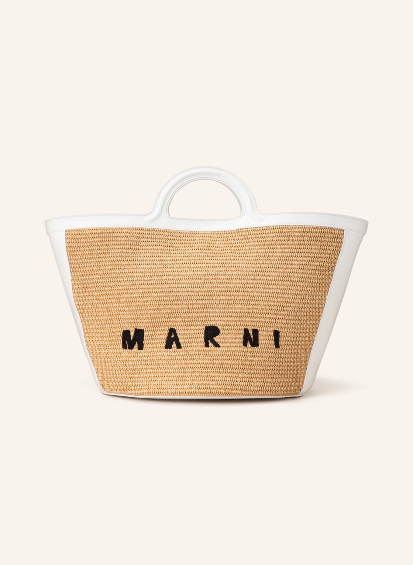 MARNI Shopper TROPICALIA LARGE, Color: BEIGE/ WHITE (Image 1)