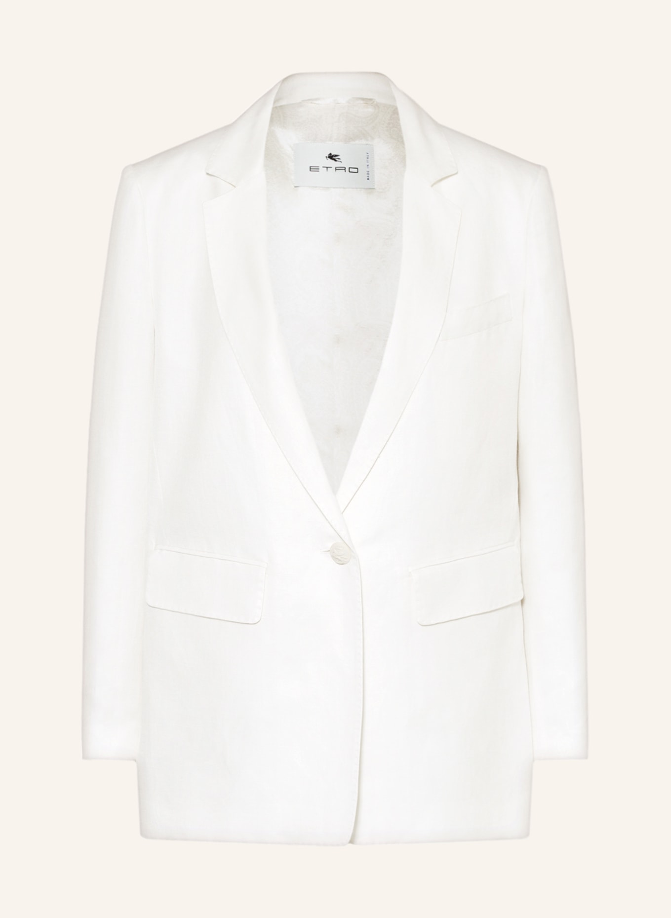 ETRO Linen blazer with silk, Color: ECRU (Image 1)