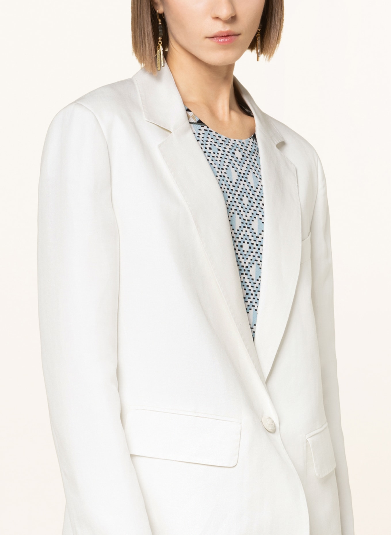 ETRO Linen blazer with silk, Color: ECRU (Image 4)