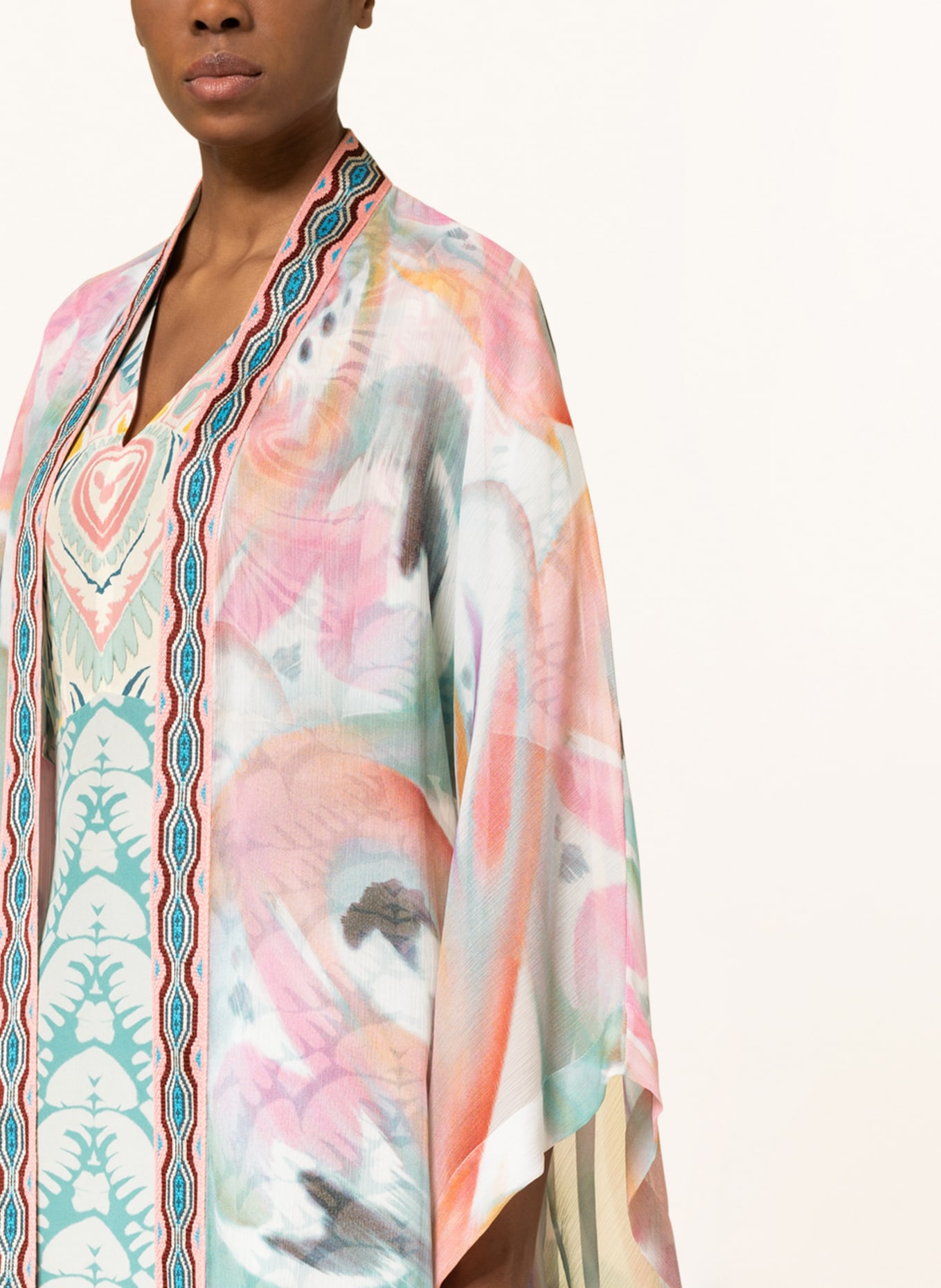 ETRO Kimono , Color: WHITE/ PINK/ TURQUOISE (Image 4)
