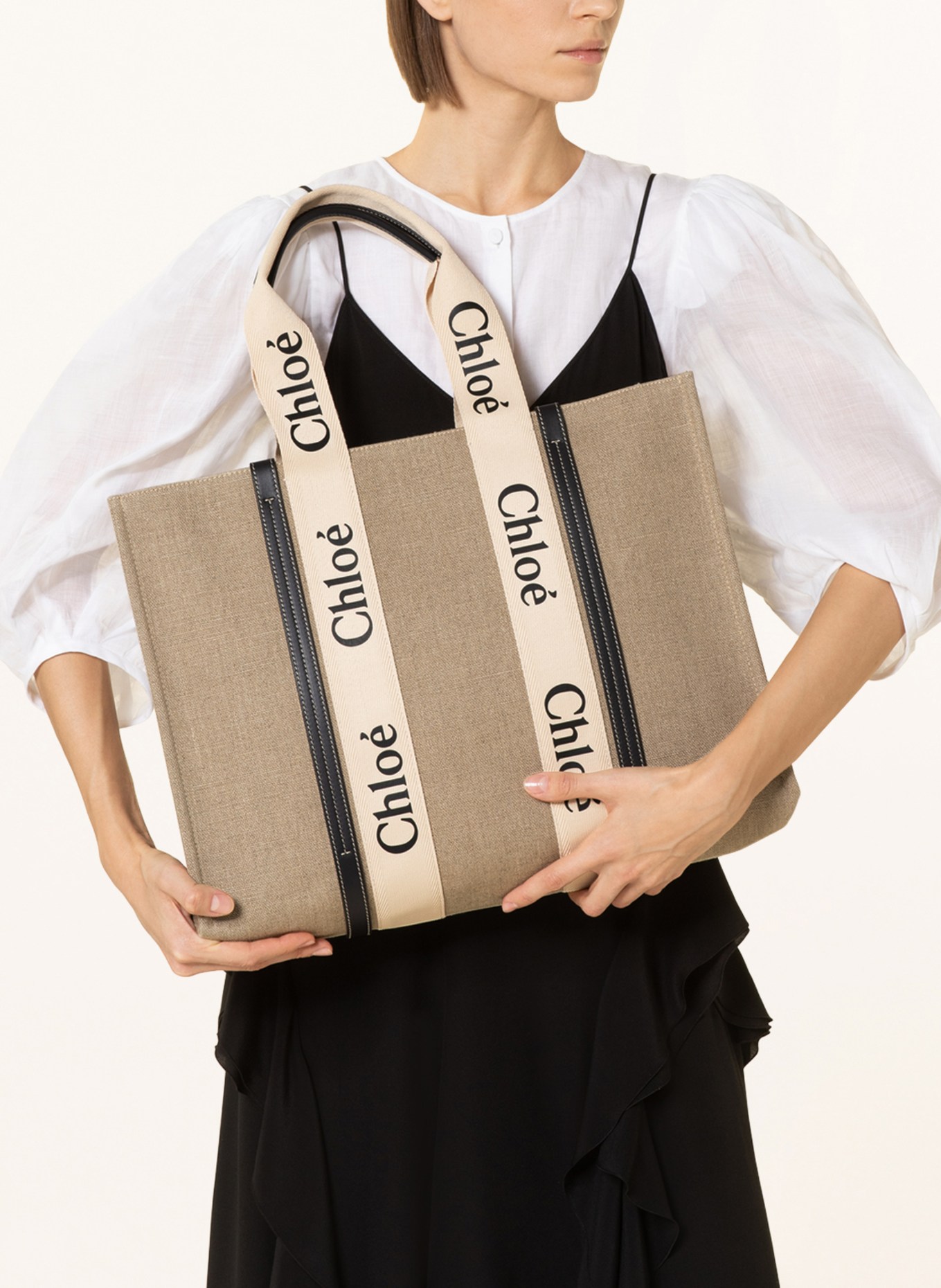 Chloé Shopper WOODY, Farbe: white-blue (Bild 4)