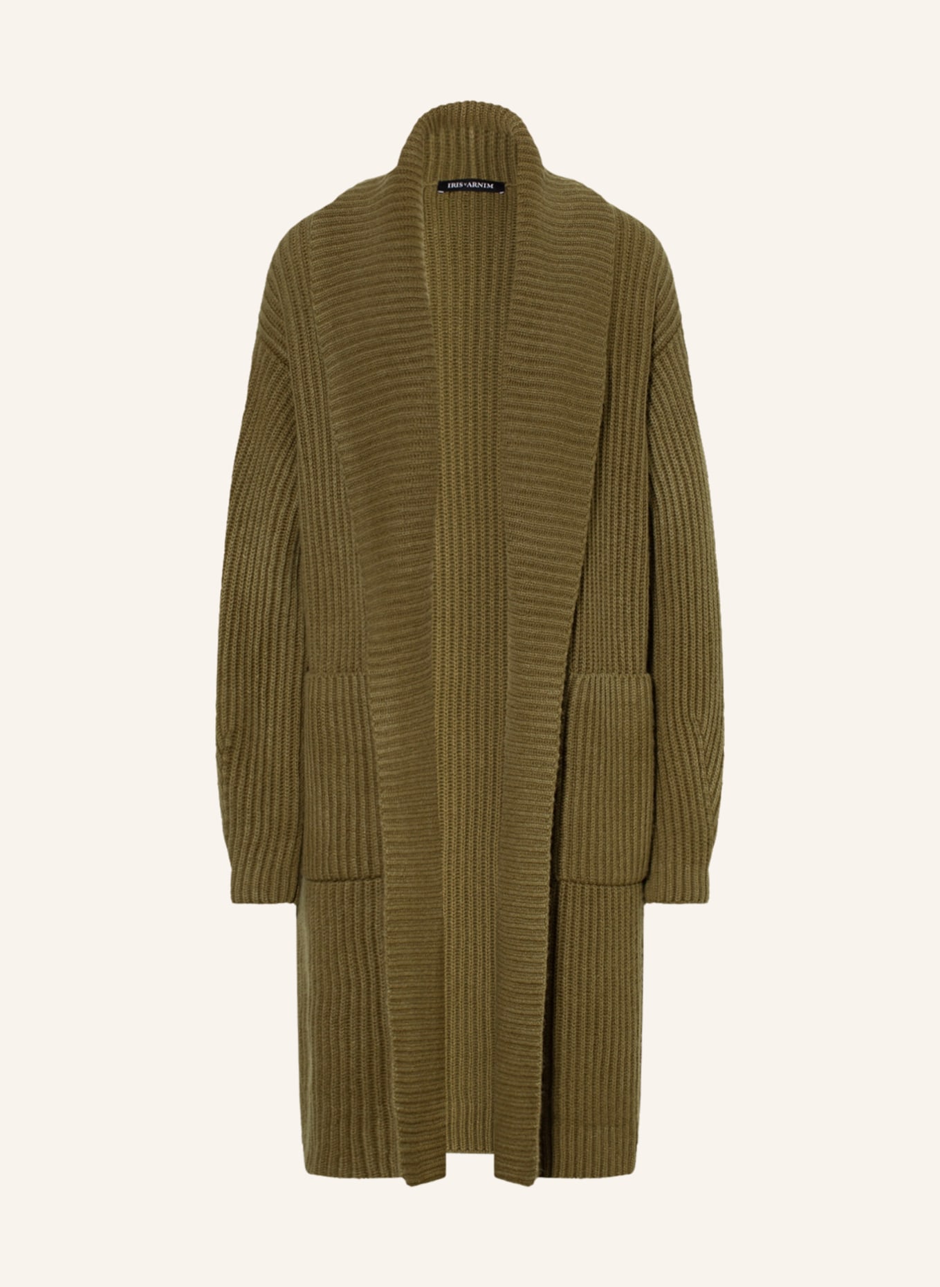 IRIS von ARNIM Knit cardigan made of cashmere in green
