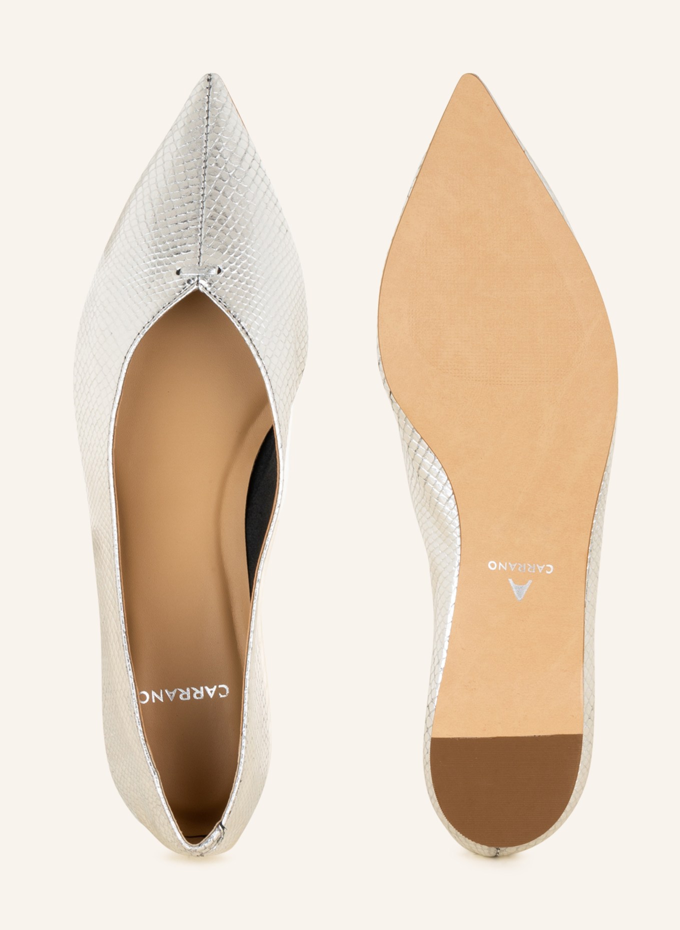 CARRANO Ballet flats: SILVER
