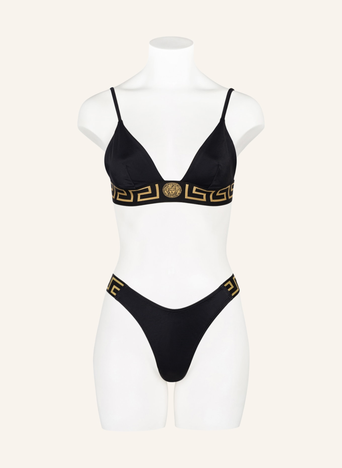 VERSACE Bralette bikini top in black