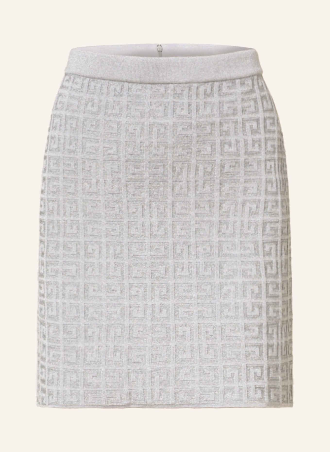 GIVENCHY Jacquard skirt with glitter thread, Color: SILVER (Image 1)