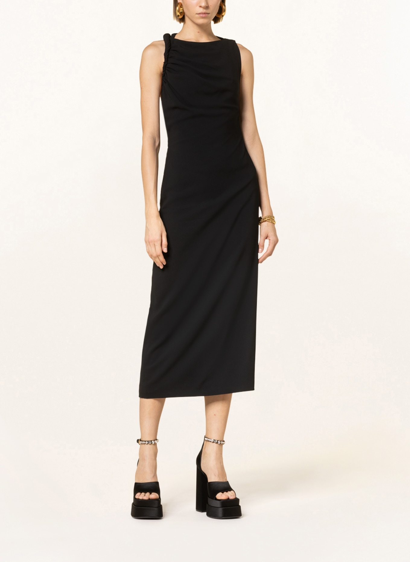 VERSACE Sheath dress, Color: BLACK (Image 2)