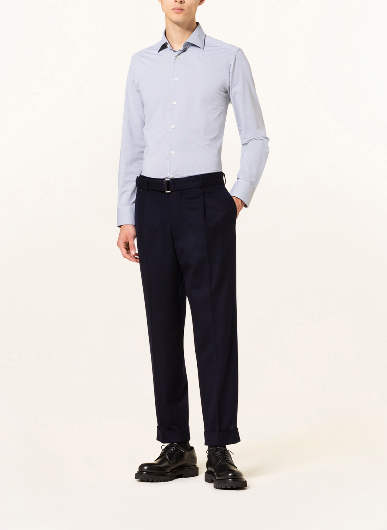 ETON Jersey shirt slim fit , Color: WHITE/ DARK BLUE (Image 2)