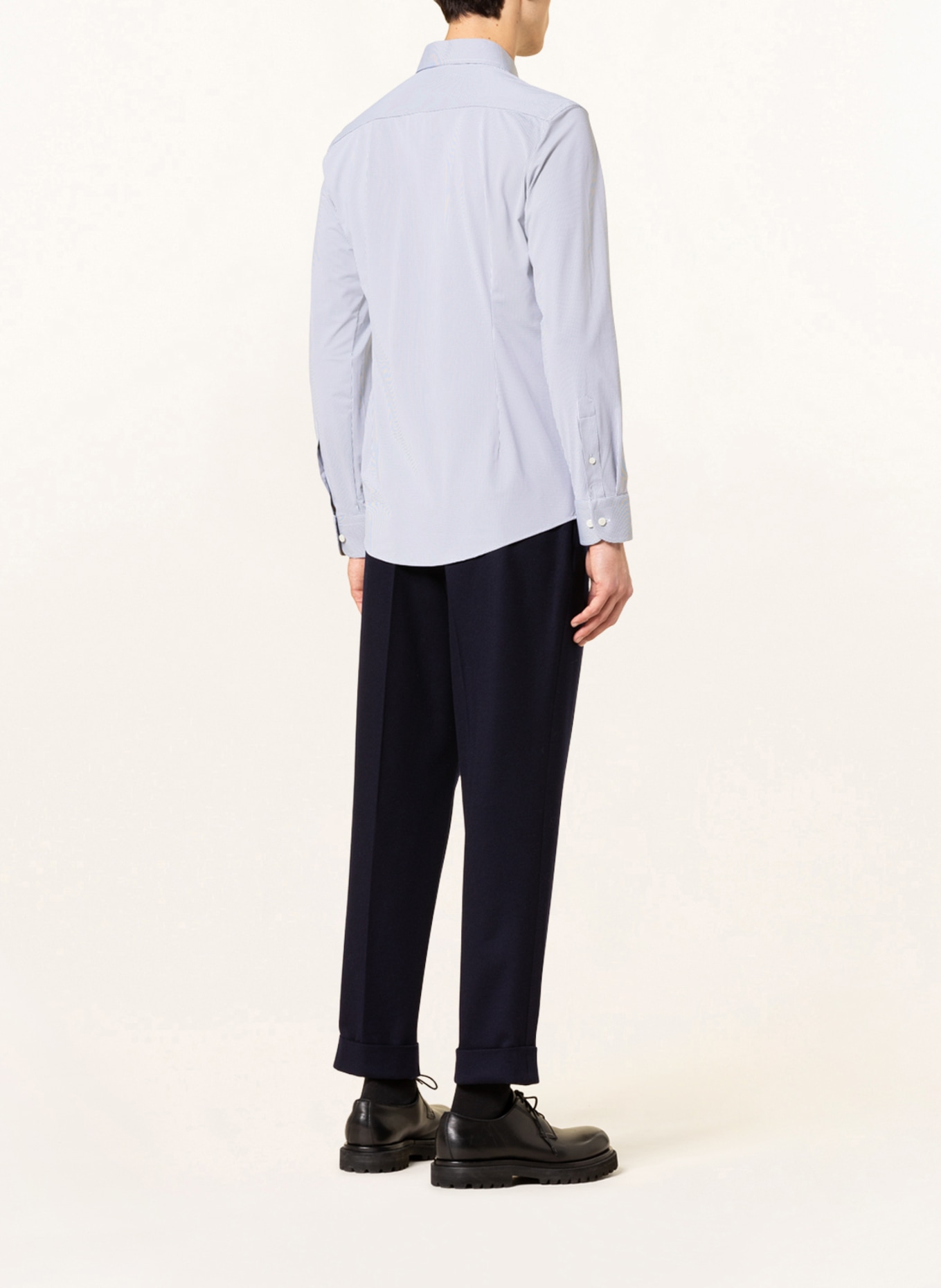 ETON Jersey shirt slim fit , Color: WHITE/ DARK BLUE (Image 3)