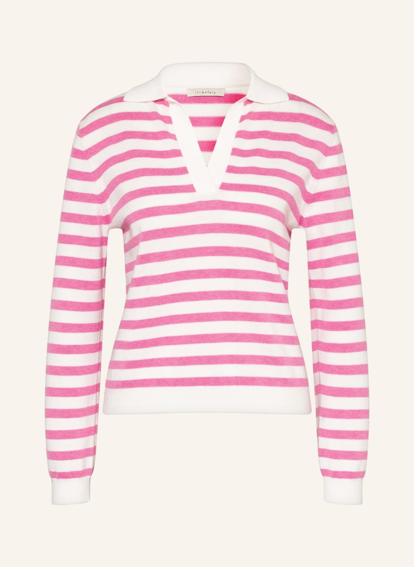 lilienfels Sweater with cashmere, Color: ECRU/ PINK (Image 1)