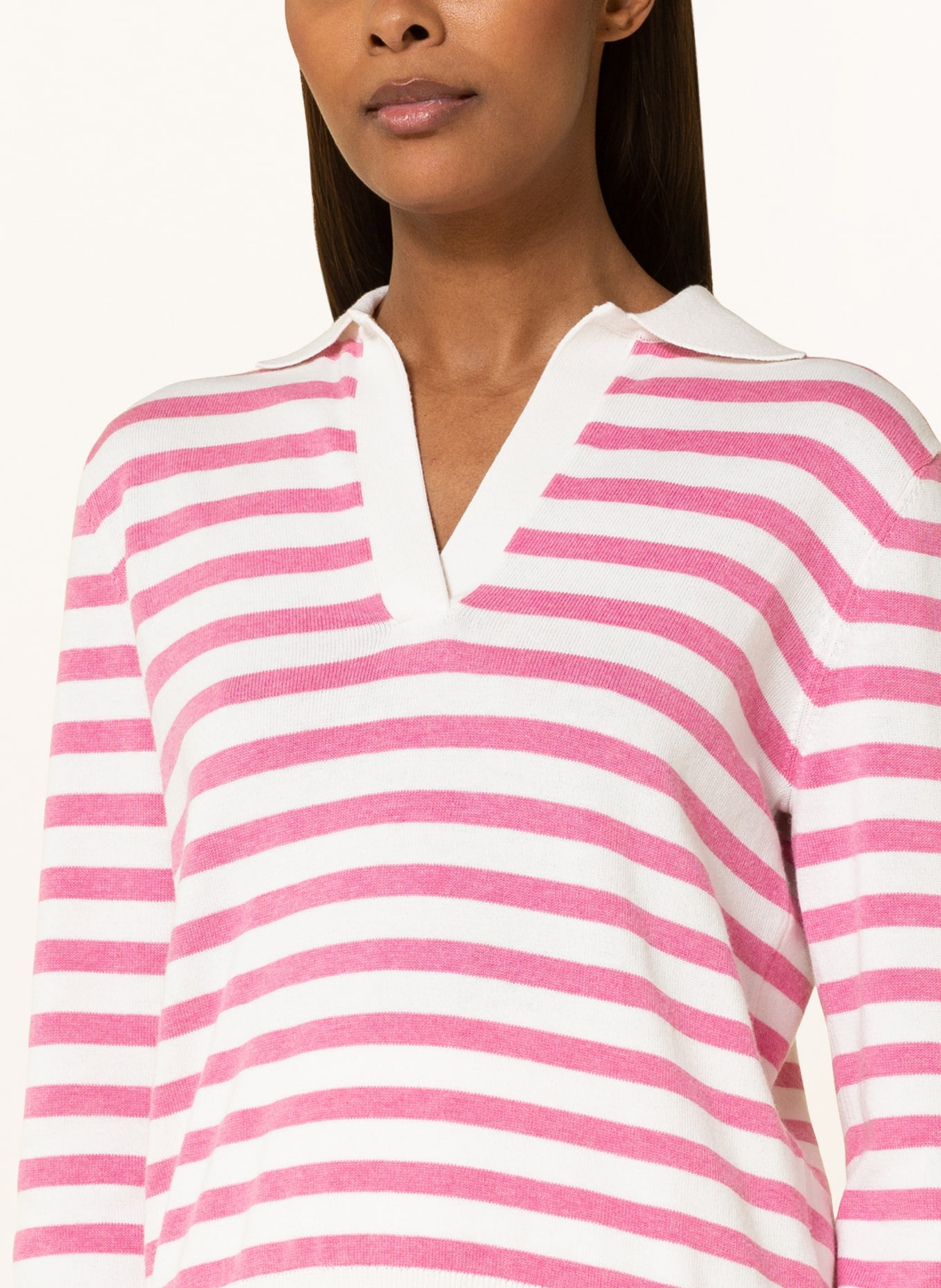 lilienfels Sweater with cashmere, Color: ECRU/ PINK (Image 4)