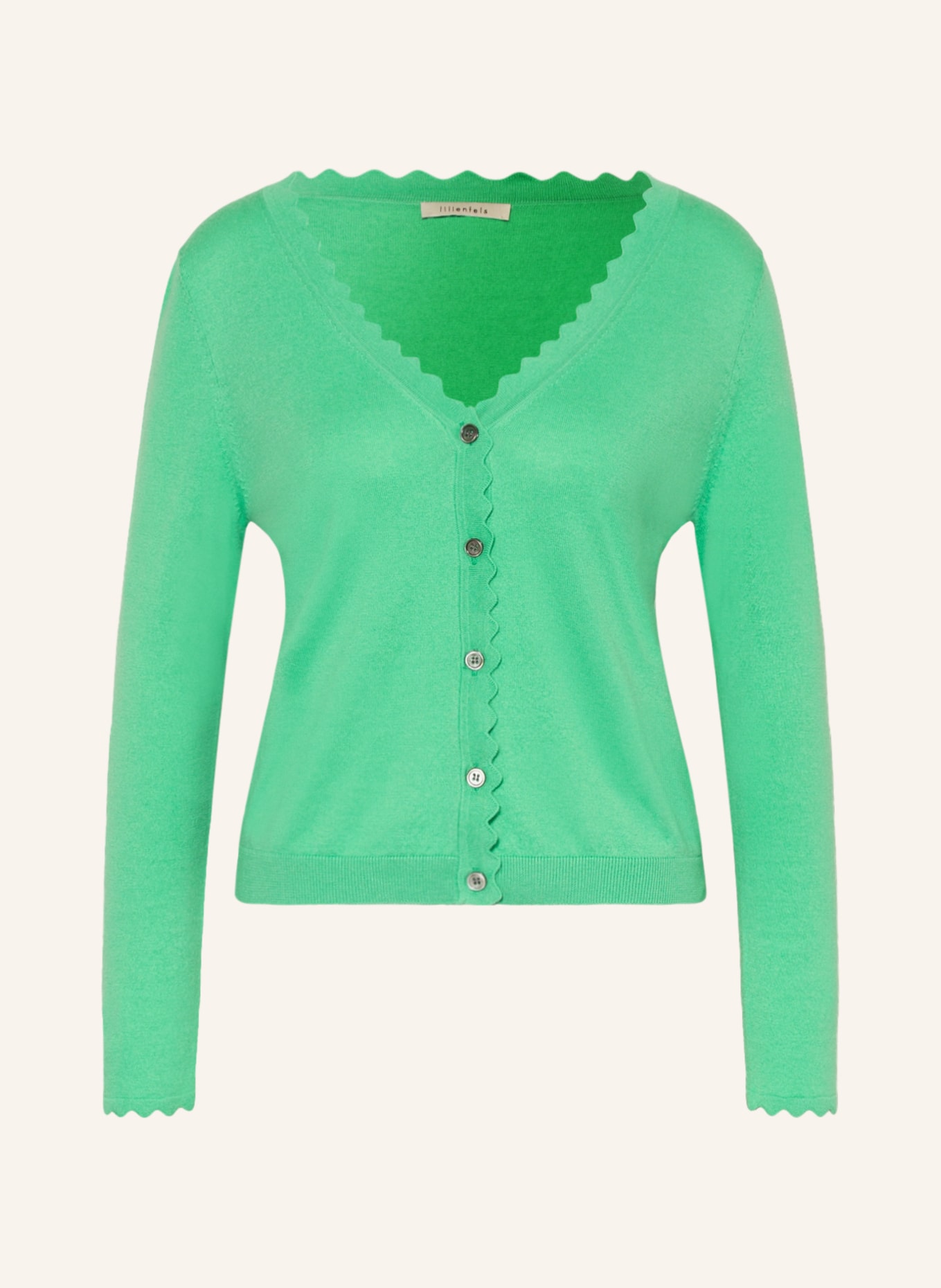 lilienfels Cardigan with cashmere, Color: NEON GREEN (Image 1)