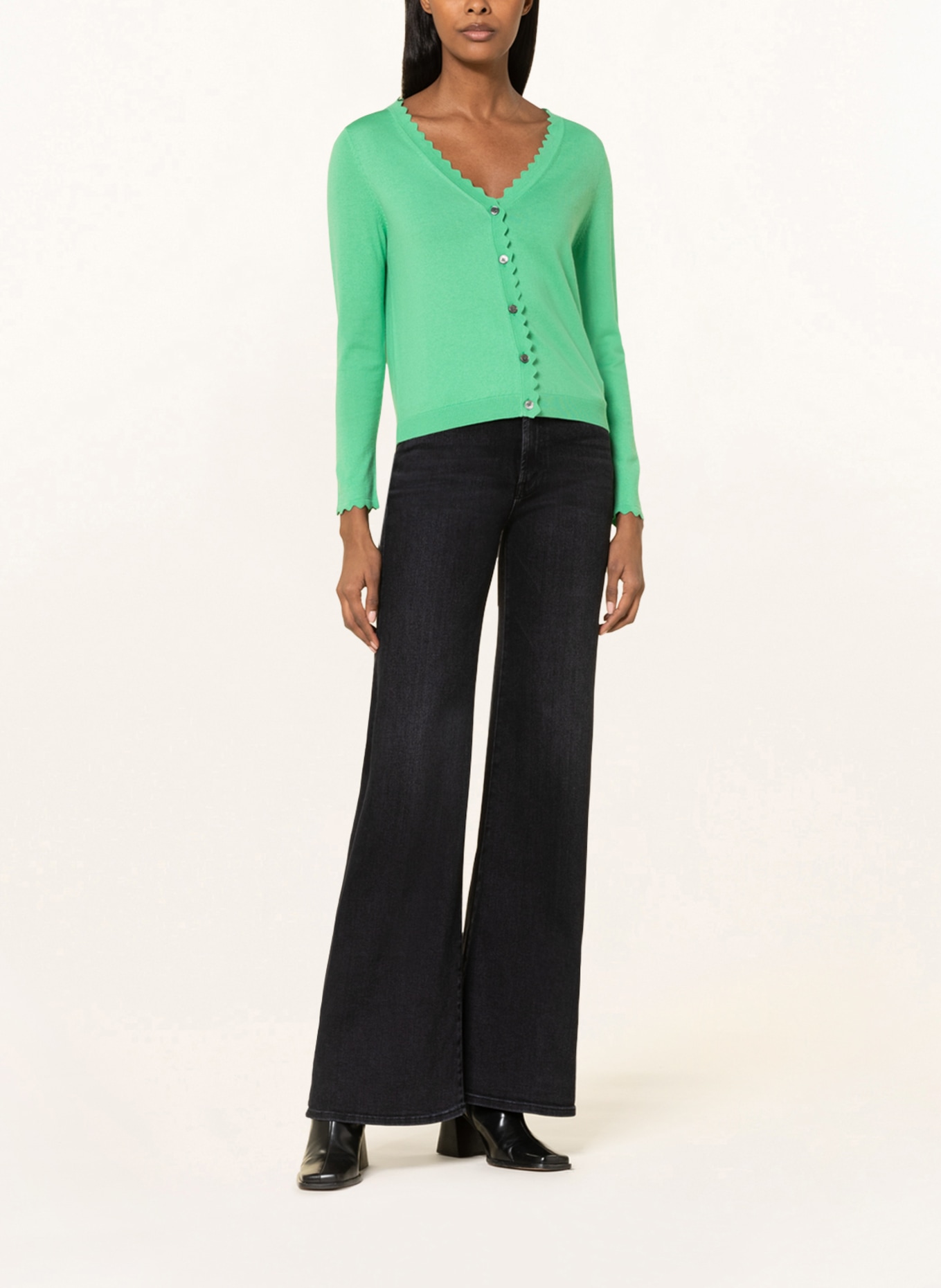 lilienfels Cardigan with cashmere, Color: NEON GREEN (Image 2)