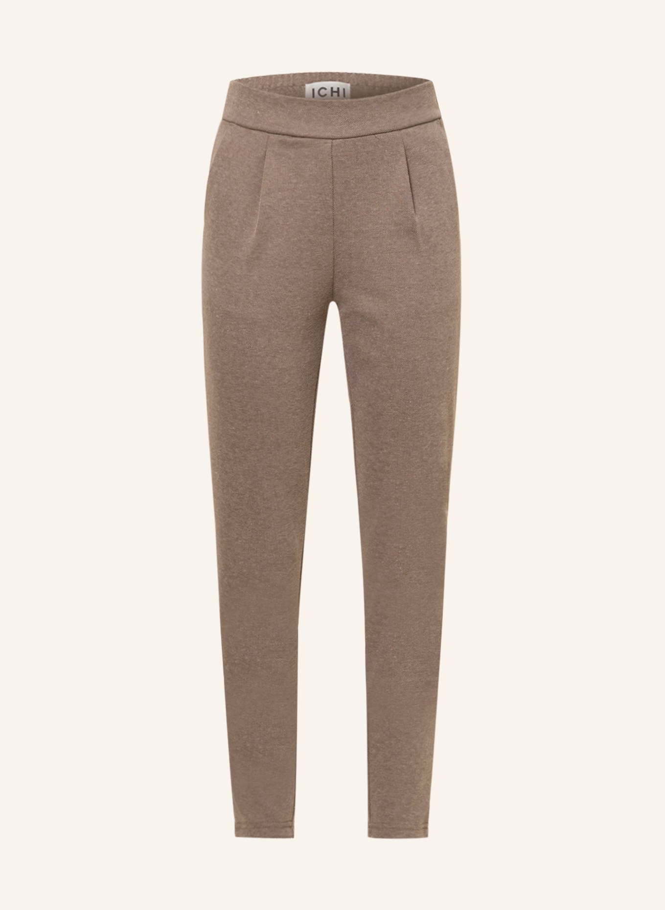 ICHI Piqué trousers IHKATE, Color: BROWN (Image 1)