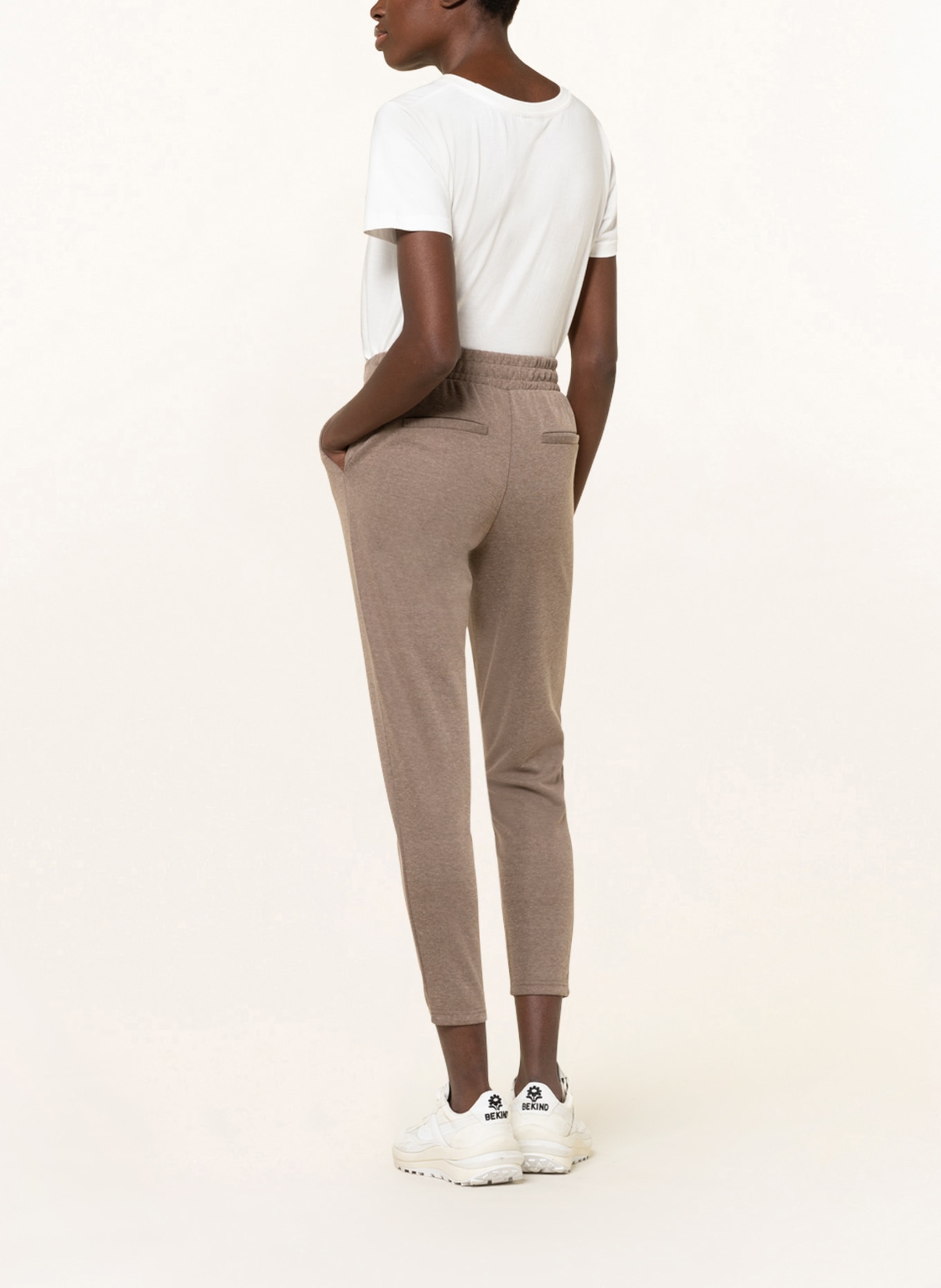ICHI Piqué trousers IHKATE, Color: BROWN (Image 3)