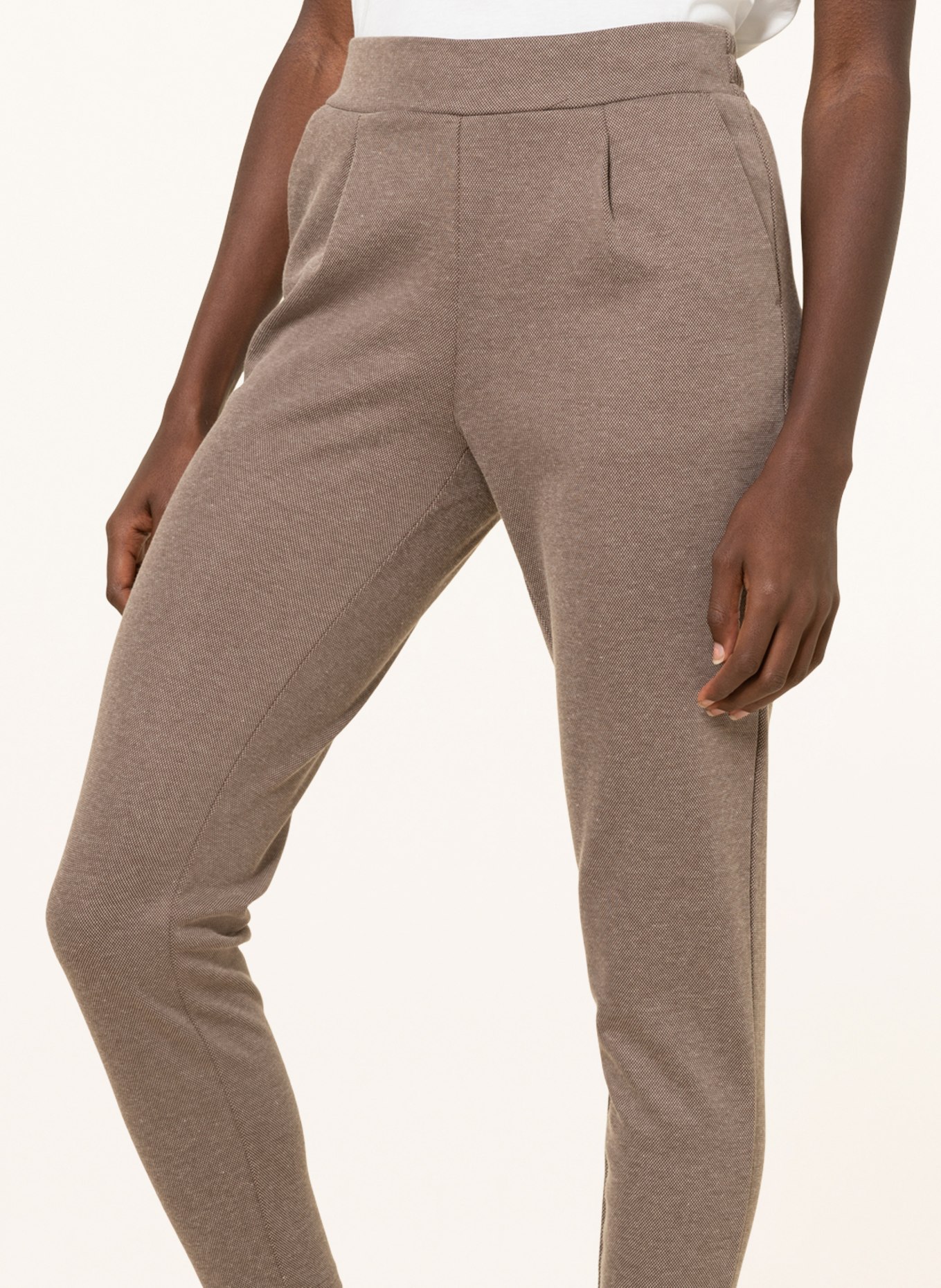 ICHI Piqué trousers IHKATE, Color: BROWN (Image 5)