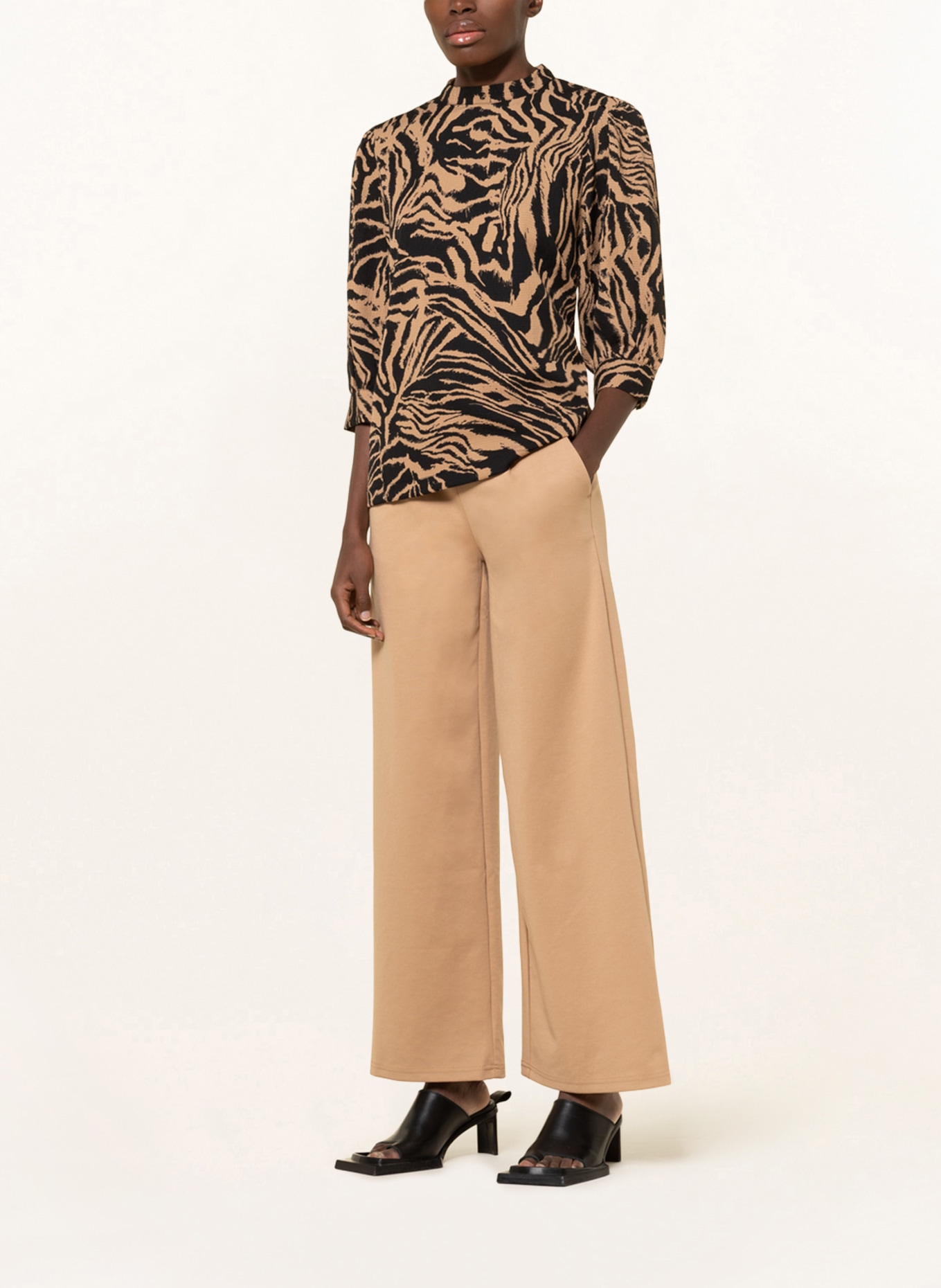 ICHI Wide leg trousers IHKATE in jersey, Color: CAMEL (Image 2)