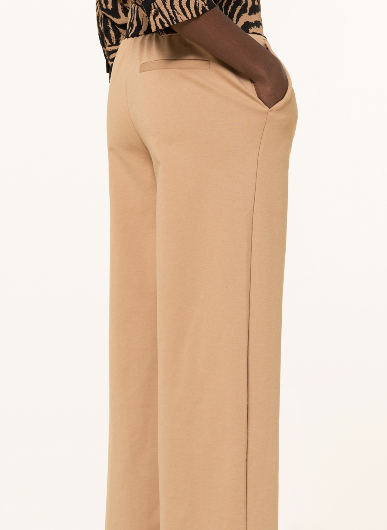ICHI Wide leg trousers IHKATE in jersey, Color: CAMEL (Image 5)