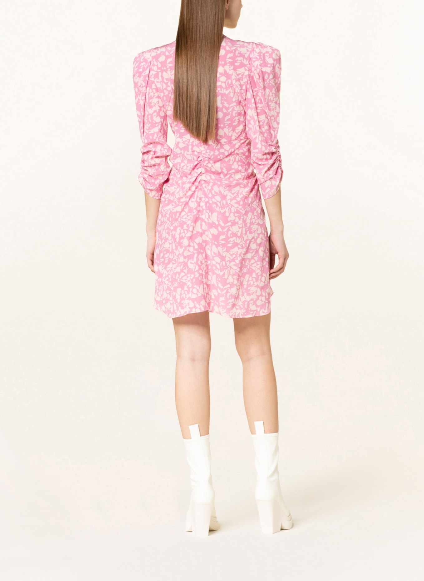 ISABEL MARANT Silk dress ALINIZA with 3/4 sleeves , Color: PINK (Image 3)