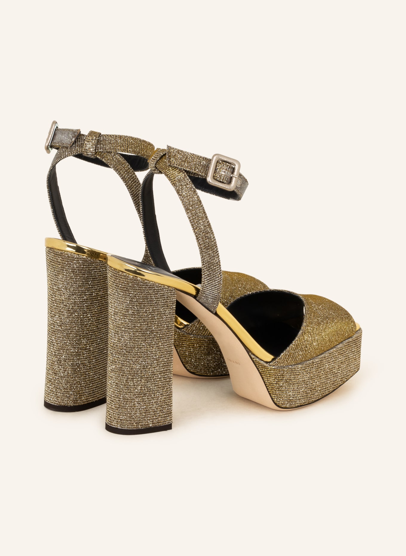 Giuseppe Zanotti Platform sandals - gold-coloured - Zalando.de