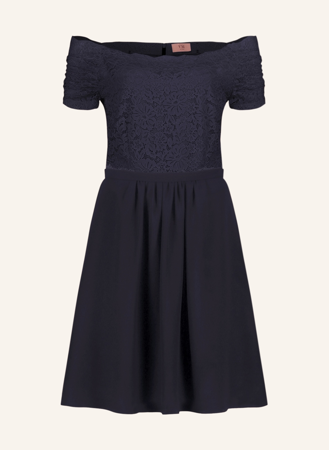 VM Vera Mont Off-Shoulder-Kleid mit Spitze, Farbe: DUNKELBLAU (Bild 1)