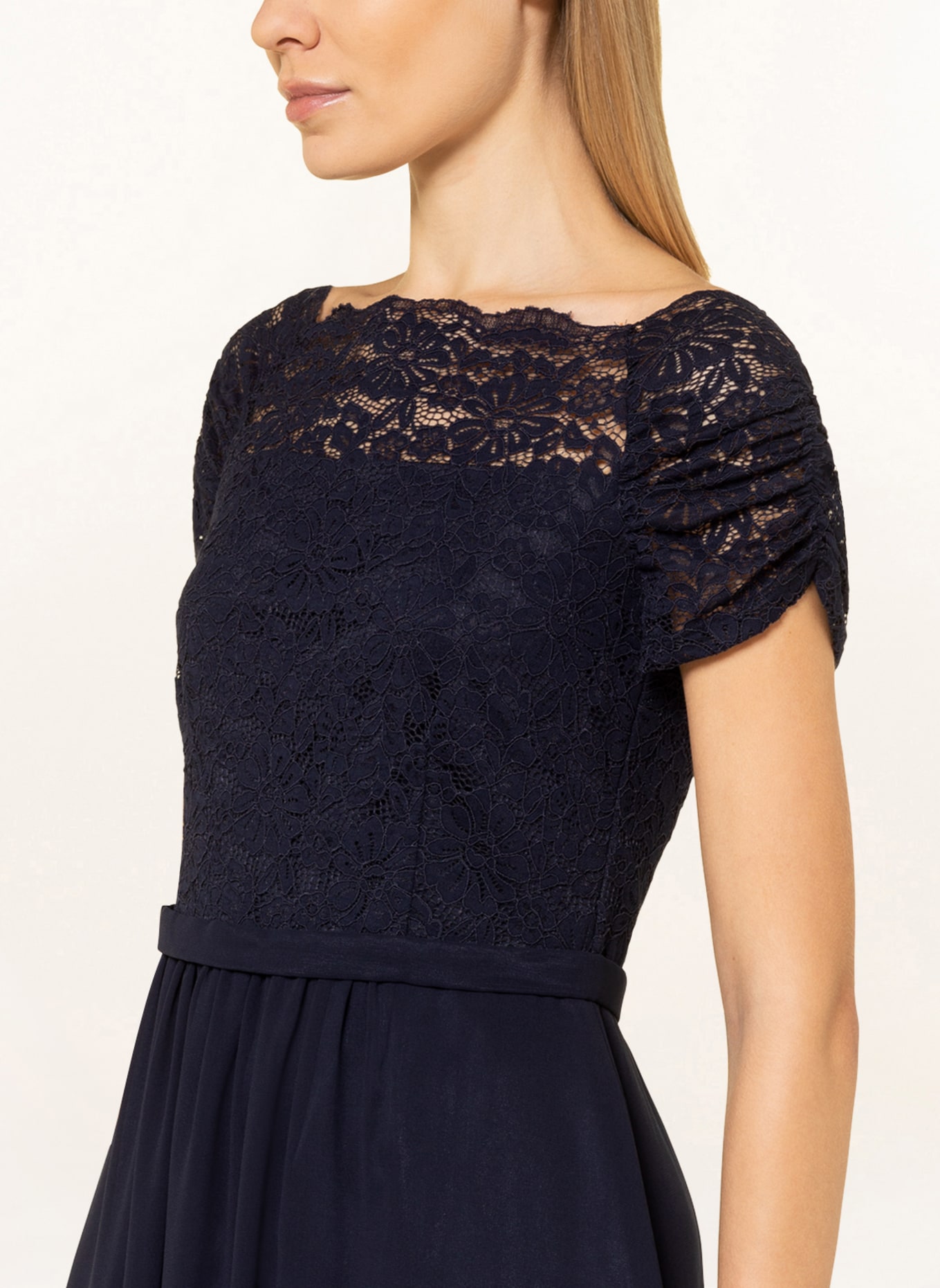 VM Vera Mont Off-shoulder dress with lace, Color: DARK BLUE (Image 4)
