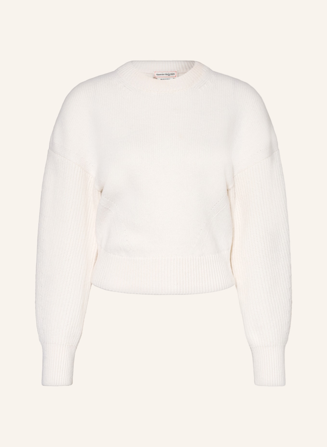 Alexander McQUEEN Cropped sweater, Color: ECRU (Image 1)