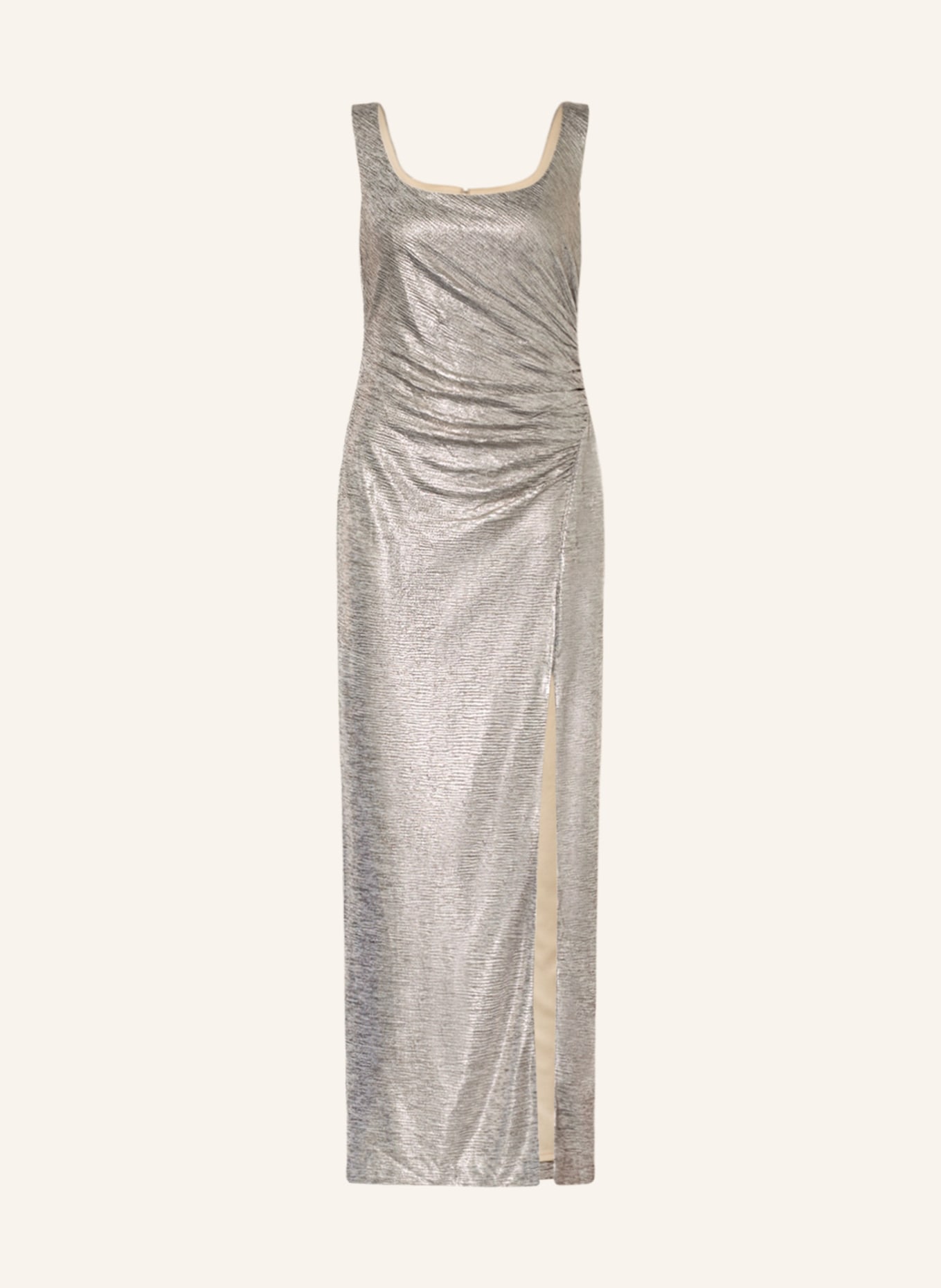ADRIANNA PAPELL Evening dress with glitter thread, Color: GOLD (Image 1)