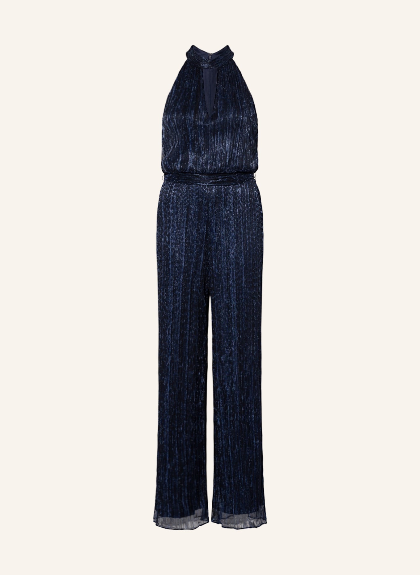ADRIANNA PAPELL Jumpsuit with glitter thread , Color: DARK BLUE (Image 1)