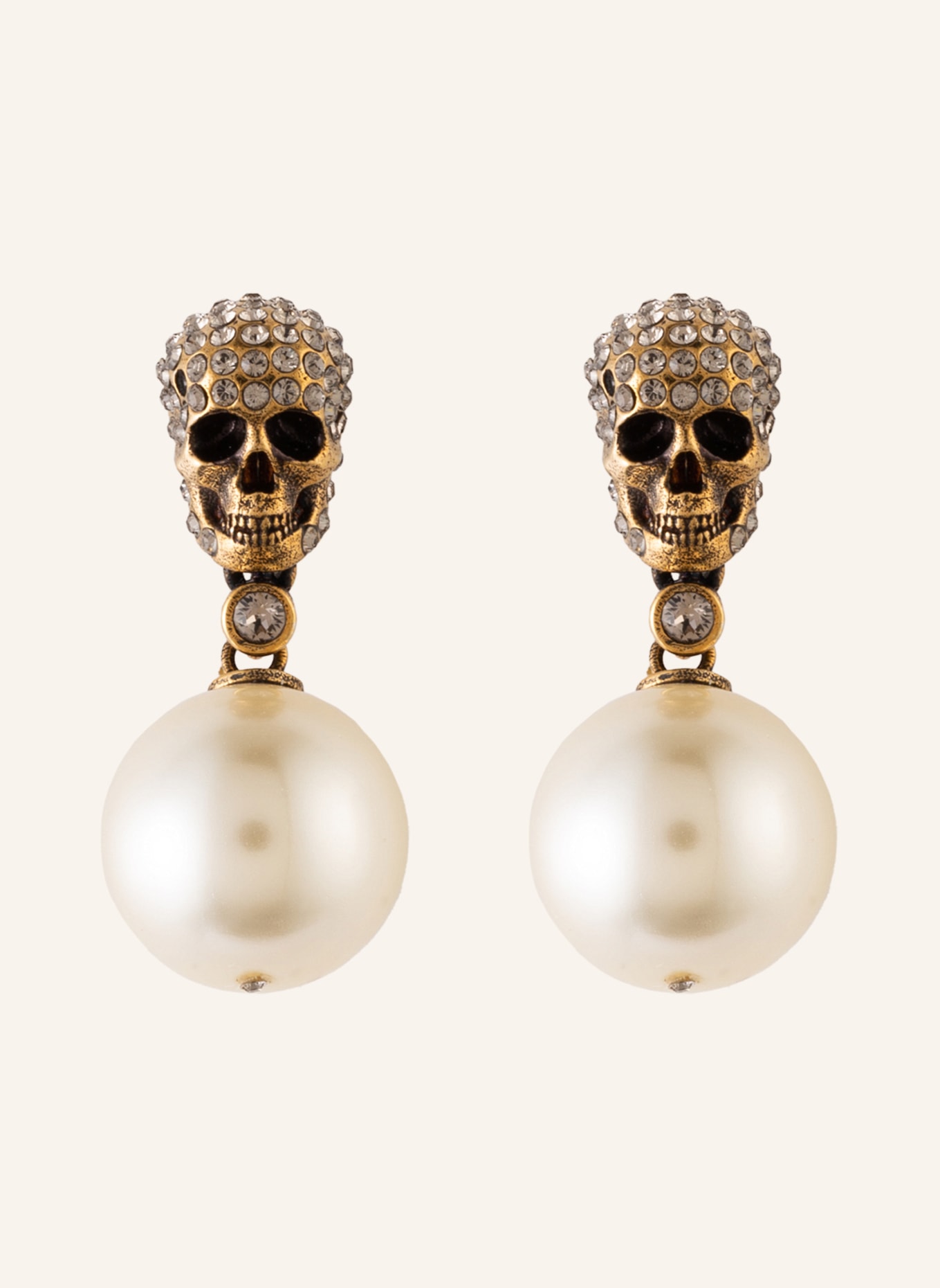 Alexander McQUEEN Earrings , Color: GOLD/ WHITE (Image 1)